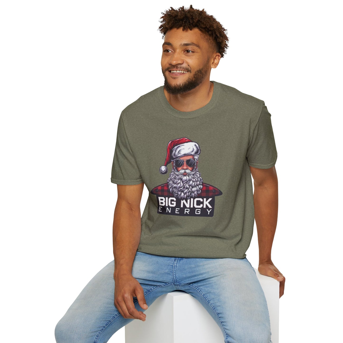 Christmas Santa T-Shirt, Funny Holiday Shirt, Unisex Gift, Festive Apparel, Big Nick Energy Tee