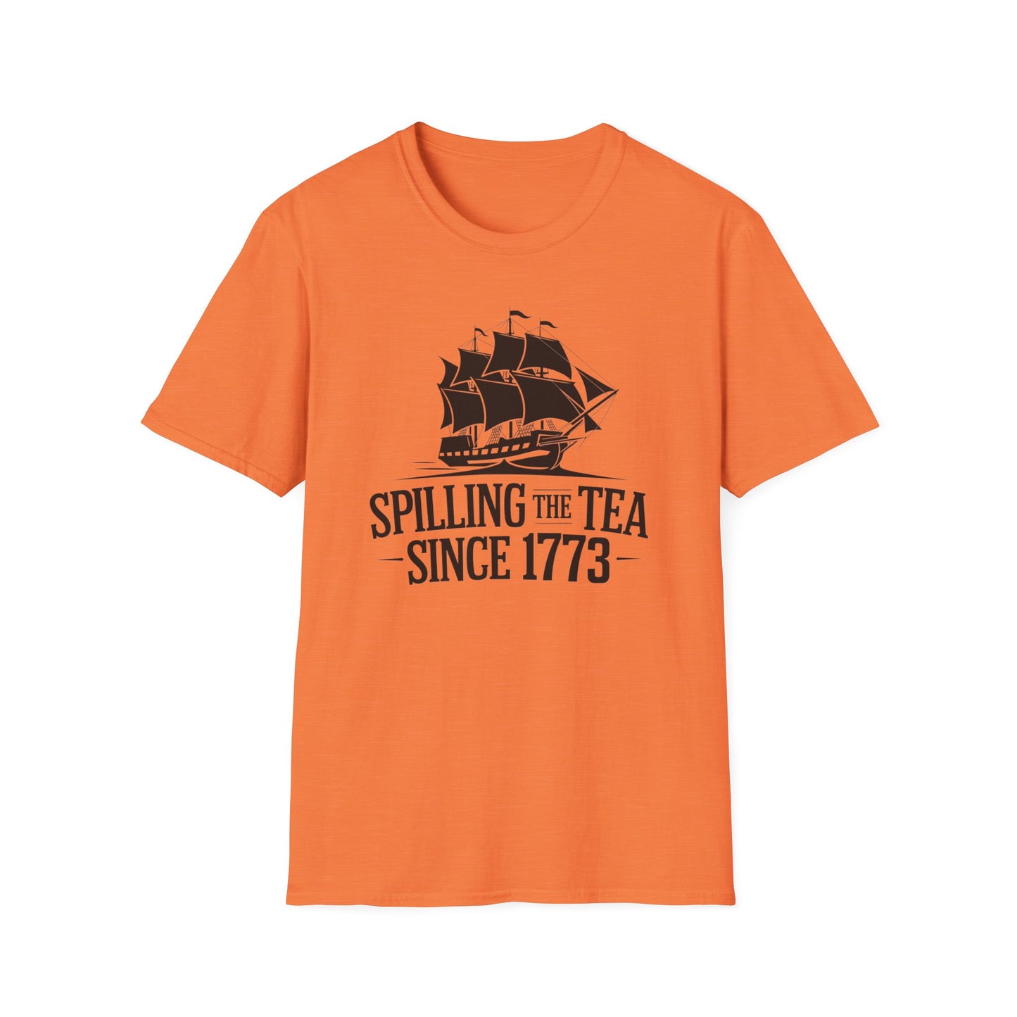 Spilling the Tea T-Shirt | Unisex Softstyle Tee for Tea Lovers and History Buffs