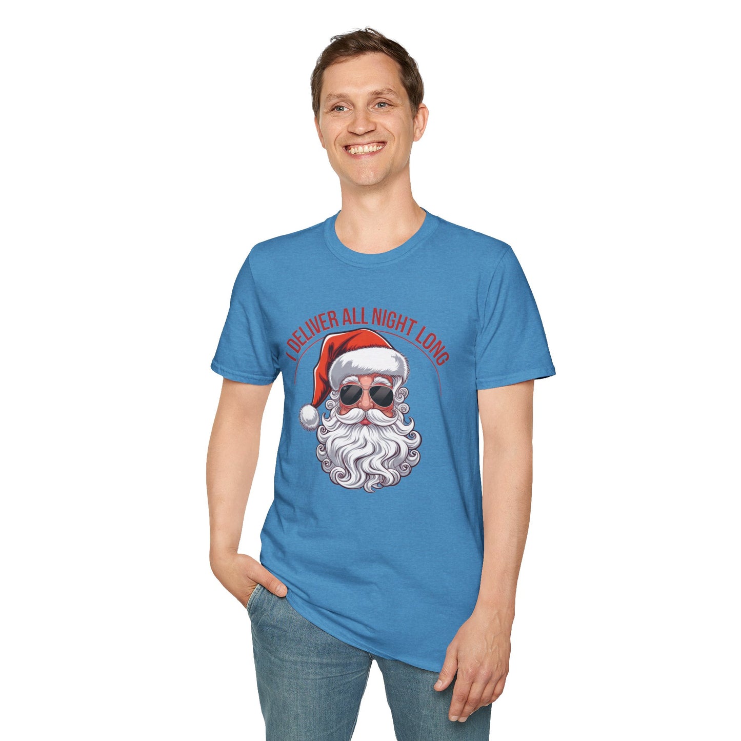 Santa Delivery T-Shirt, Funny Christmas Shirt, Holiday Gift, Relaxed Fit Tee, Unisex Tee for Christmas Lovers