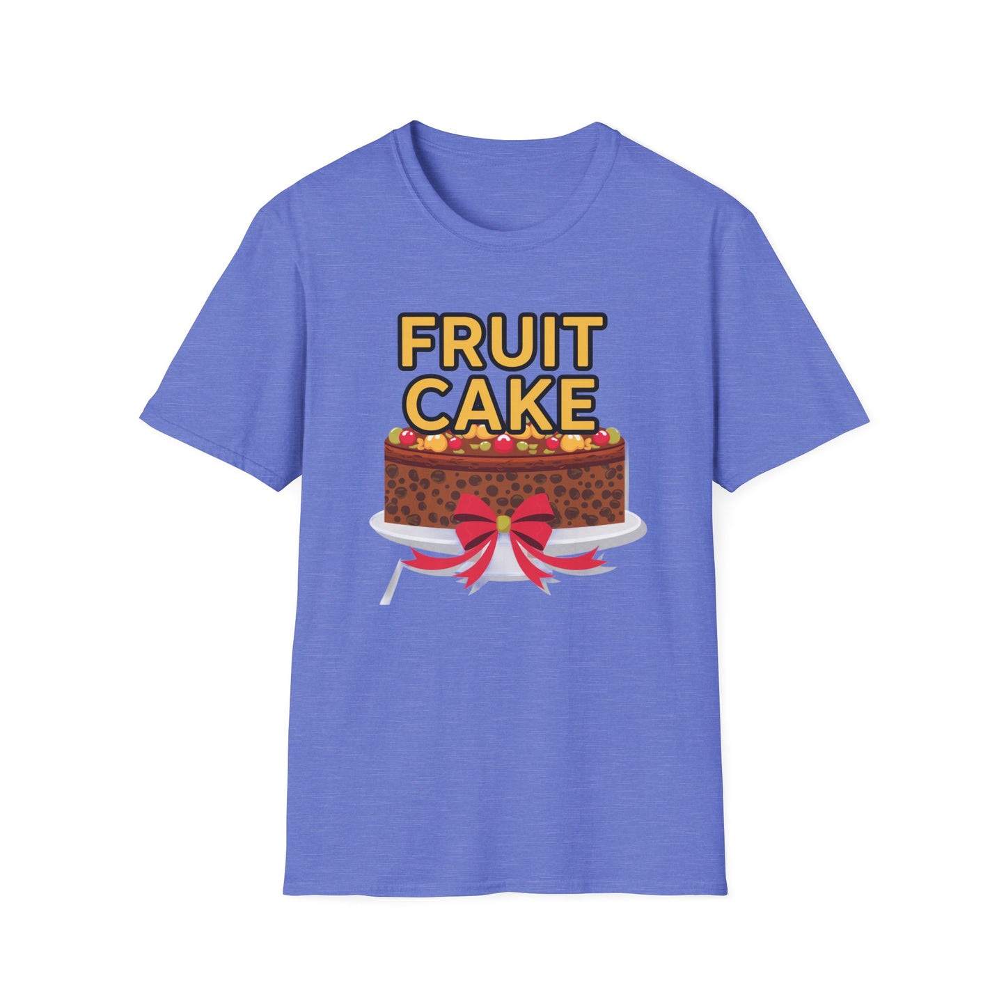 Fruit Cake Fun Unisex Softstyle T-Shirt, Funny Cake Tee, Baking Gift, Holiday Humor Shirt, Birthday or Christmas Apparel