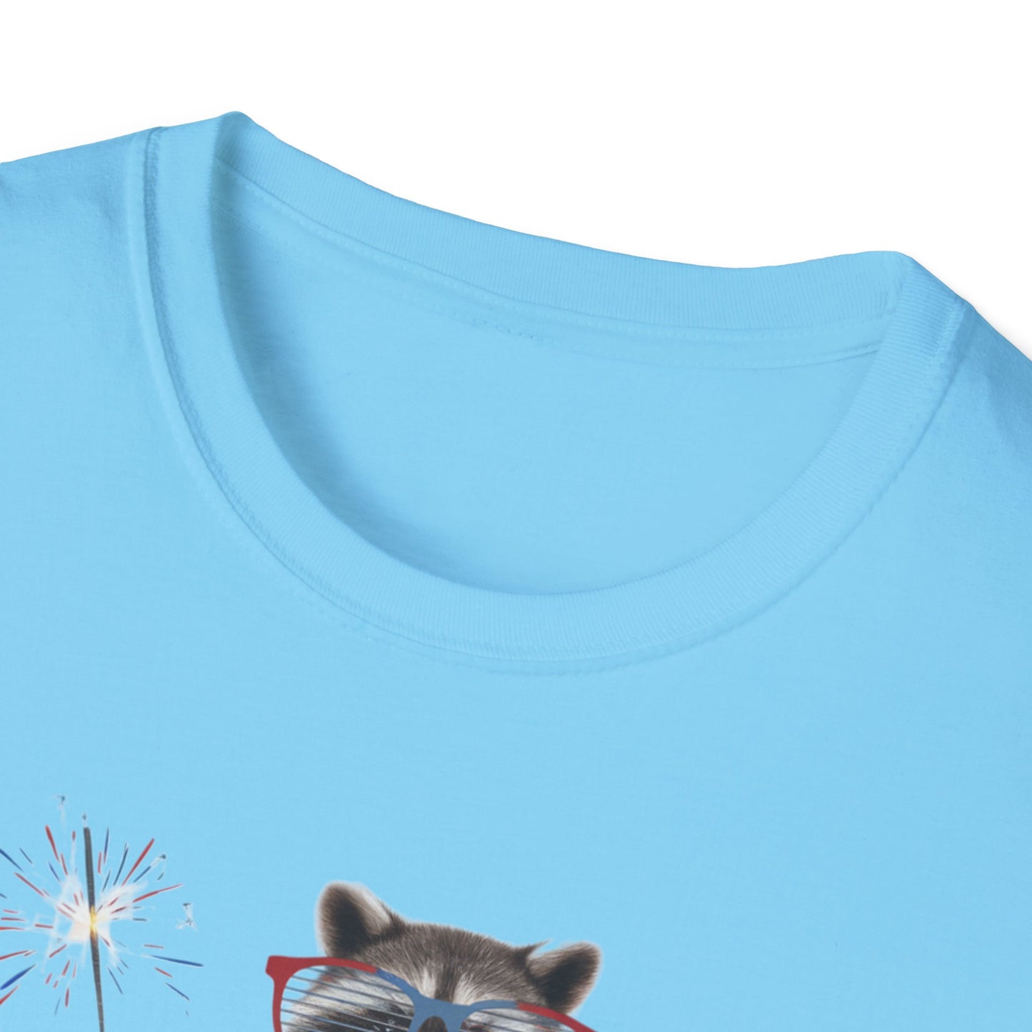 Feral & Free Raccoon Unisex Softstyle T-Shirt - Fun & Quirky Graphic Tee