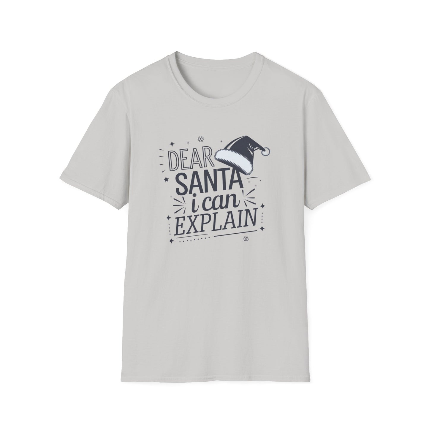 Santa Explanation Tee, Funny Christmas T-Shirt, Holiday Gift for Adults, Unisex Graphic Tee, Seasonal Humor Apparel