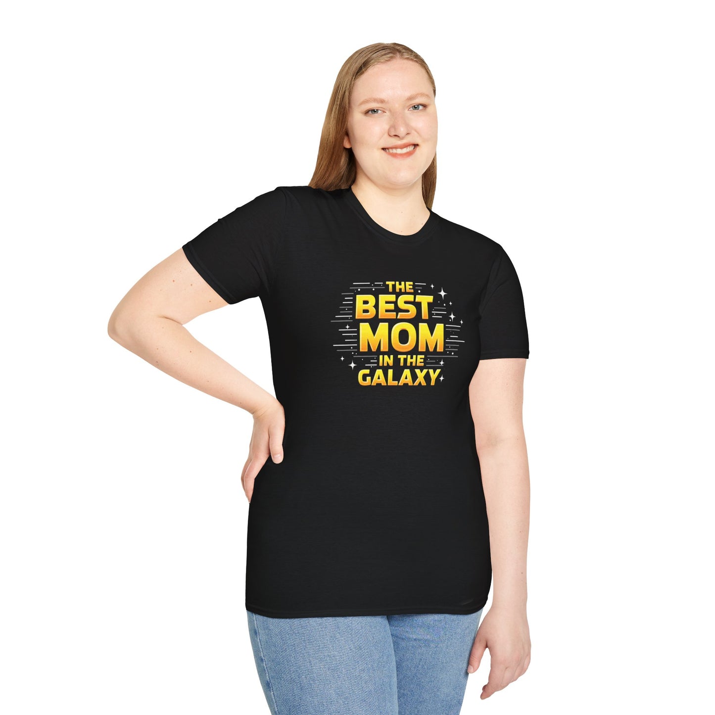 Best Mom in the Galaxy T-Shirt - Unisex Softstyle Tee for Mother's Day, Birthday Gift, Mom Appreciation, Casual Wear, Family Gatherings