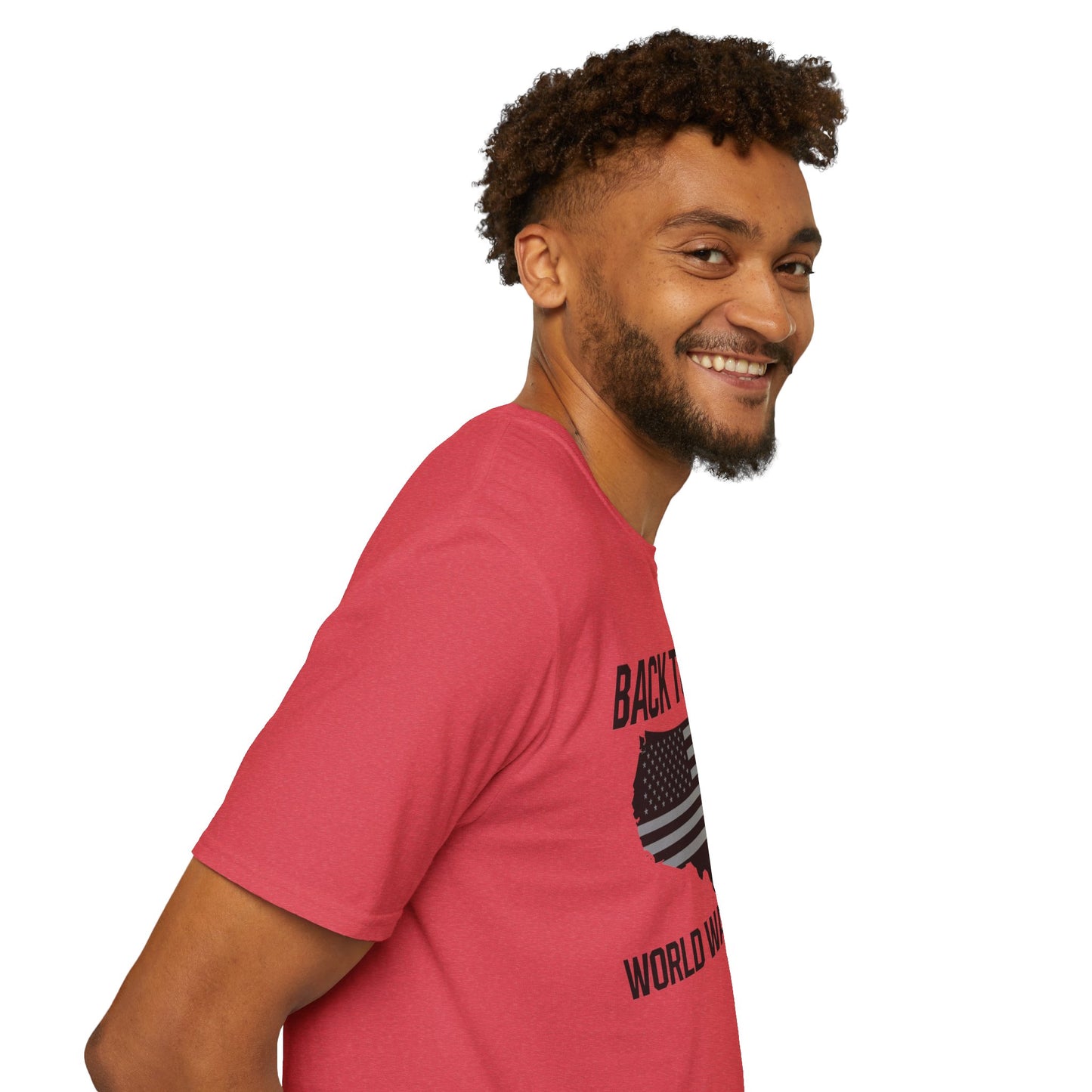 Patriotic Unisex Softstyle T-Shirt – ‘Back to Back World War Champs’