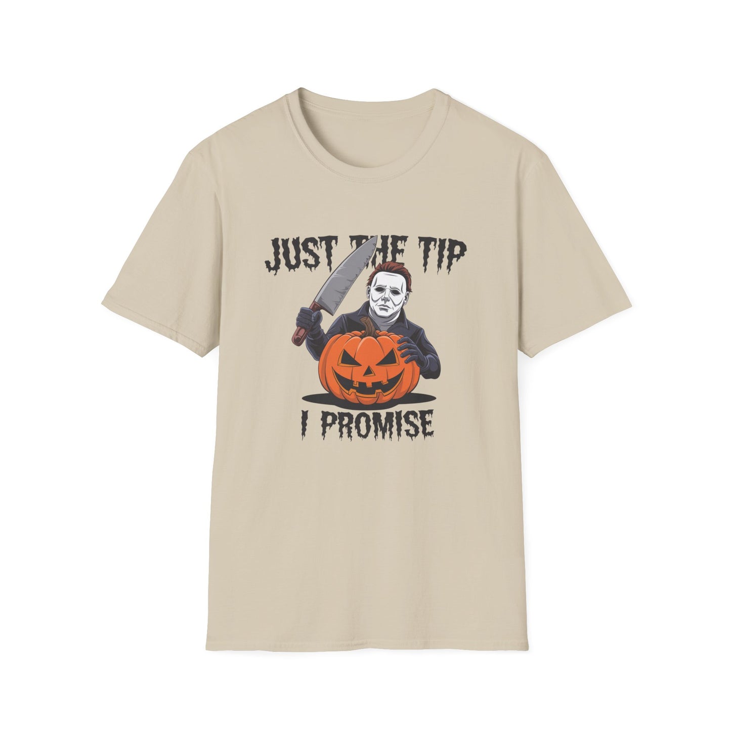 Funny Halloween T-Shirt, Unisex Graphic Tee, Halloween Costume, Pumpkin Carving Shirt, Trick or Treat Apparel, Just the Tip Design