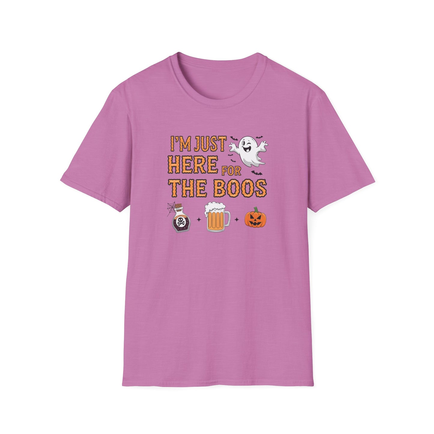 Halloween Ghost Graphic Tee, Unisex Softstyle T-Shirt, Funny Halloween Shirt, Fall Apparel, Spooky Party Outfit, Gifts for October