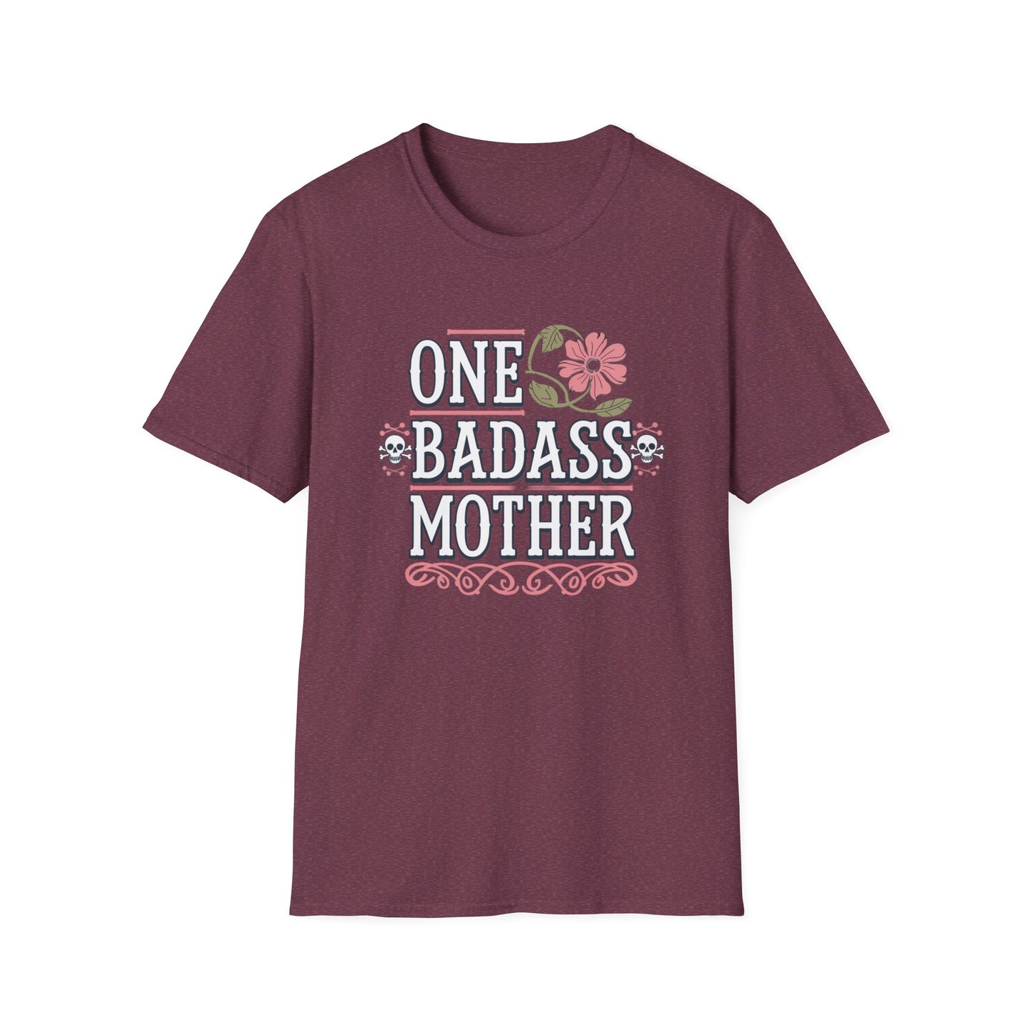 One Badass Mother Unisex Softstyle T-Shirt, Mother's Day Gift, Funny Mom Tee, Casual Wear, Mom Humor Shirt, Gift for Mom