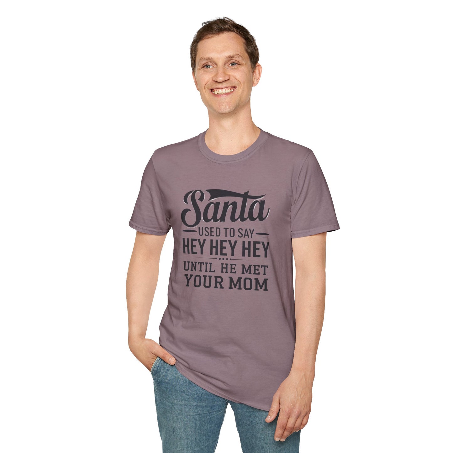 Funny Santa T-Shirt for Christmas, Holiday Shirt, Unisex Graphic Tee, Gift for Mom, Family Gathering Tee, Fun Holiday Apparel