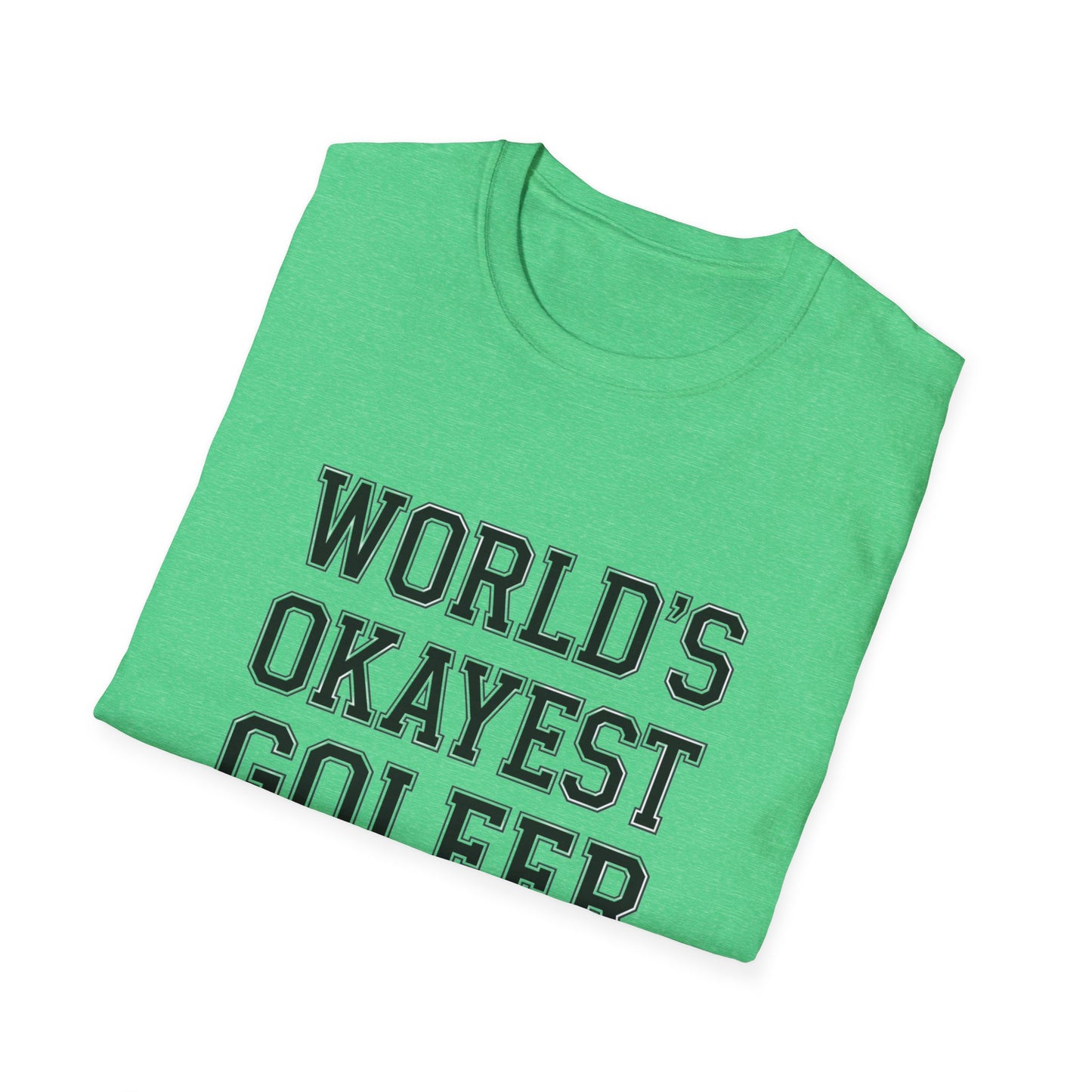 World's Okayest Golfer Unisex Softstyle T-Shirt - Fun Golf Gift for Enthusiasts