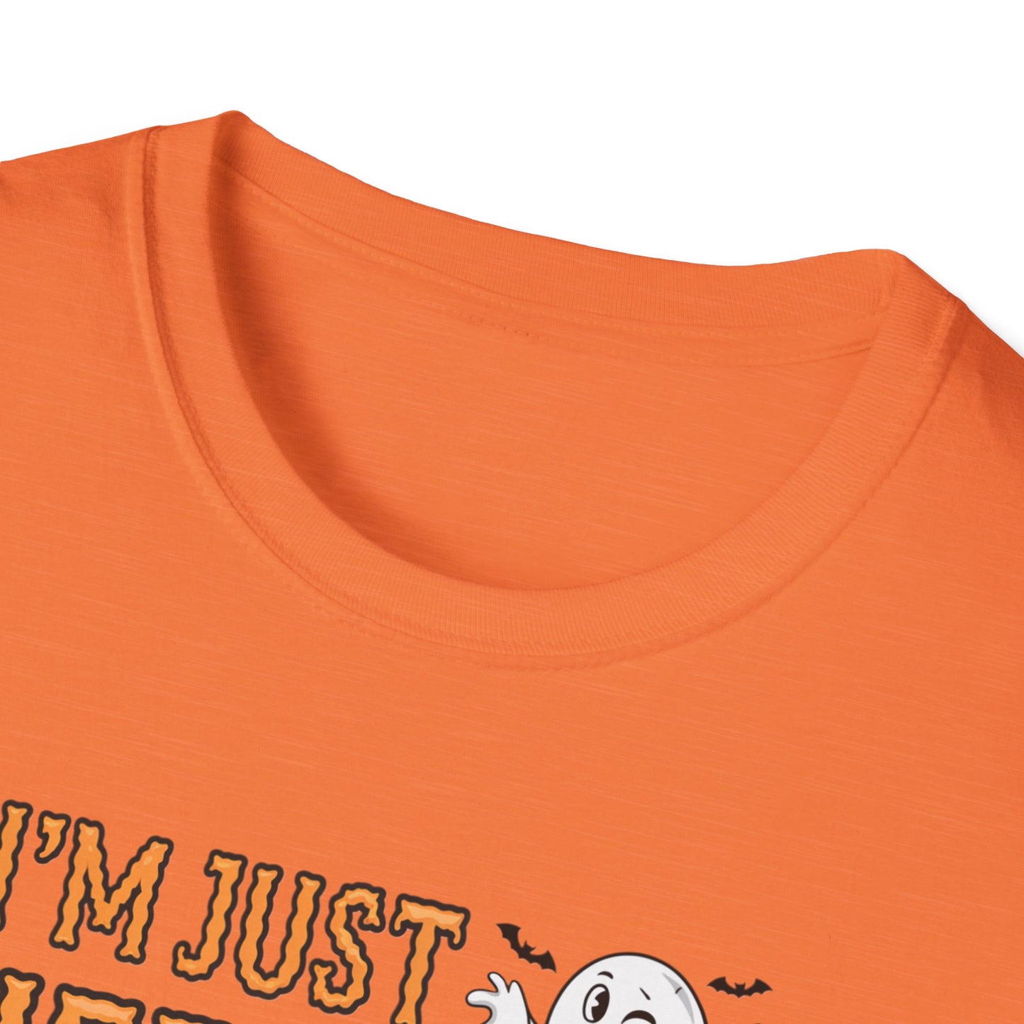 Halloween Ghost Graphic Tee, Unisex Softstyle T-Shirt, Funny Halloween Shirt, Fall Apparel, Spooky Party Outfit, Gifts for October