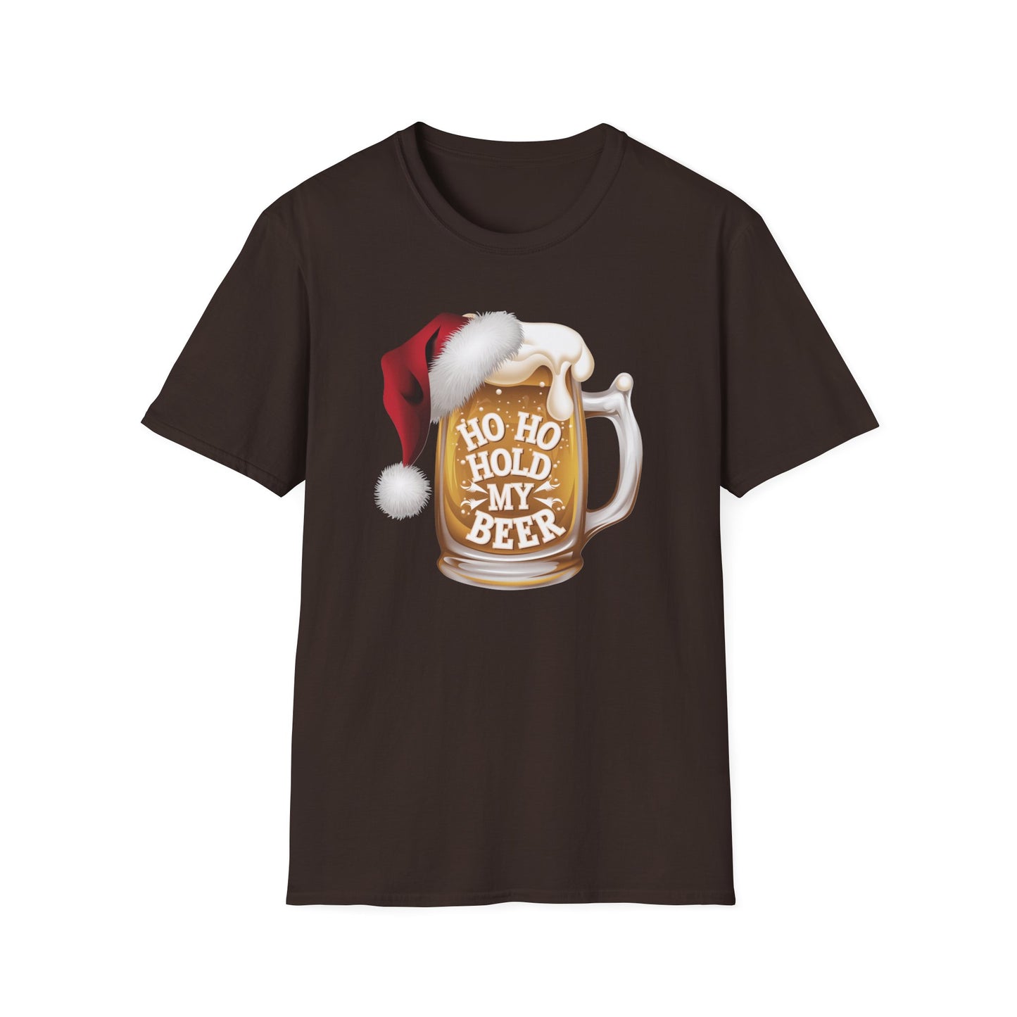 Funny Christmas T-Shirt, Ho Ho Hold My Beer Shirt, Holiday Party Tee, Unisex Graphic Tee, Gift for Beer Lovers
