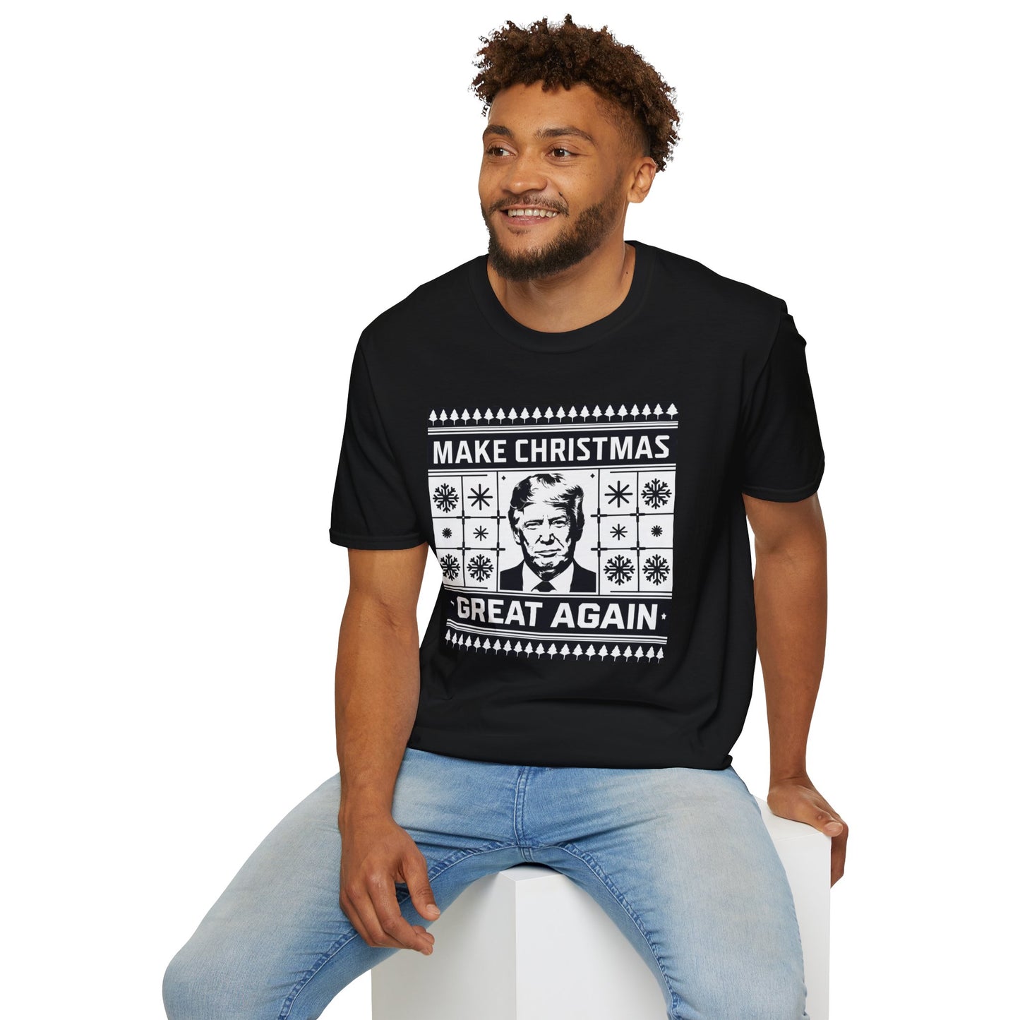 Christmas Humor T-Shirt, Unisex Holiday Tee, Make Christmas Great Again Shirt, Funny Xmas Apparel, Gift for Trump Fans