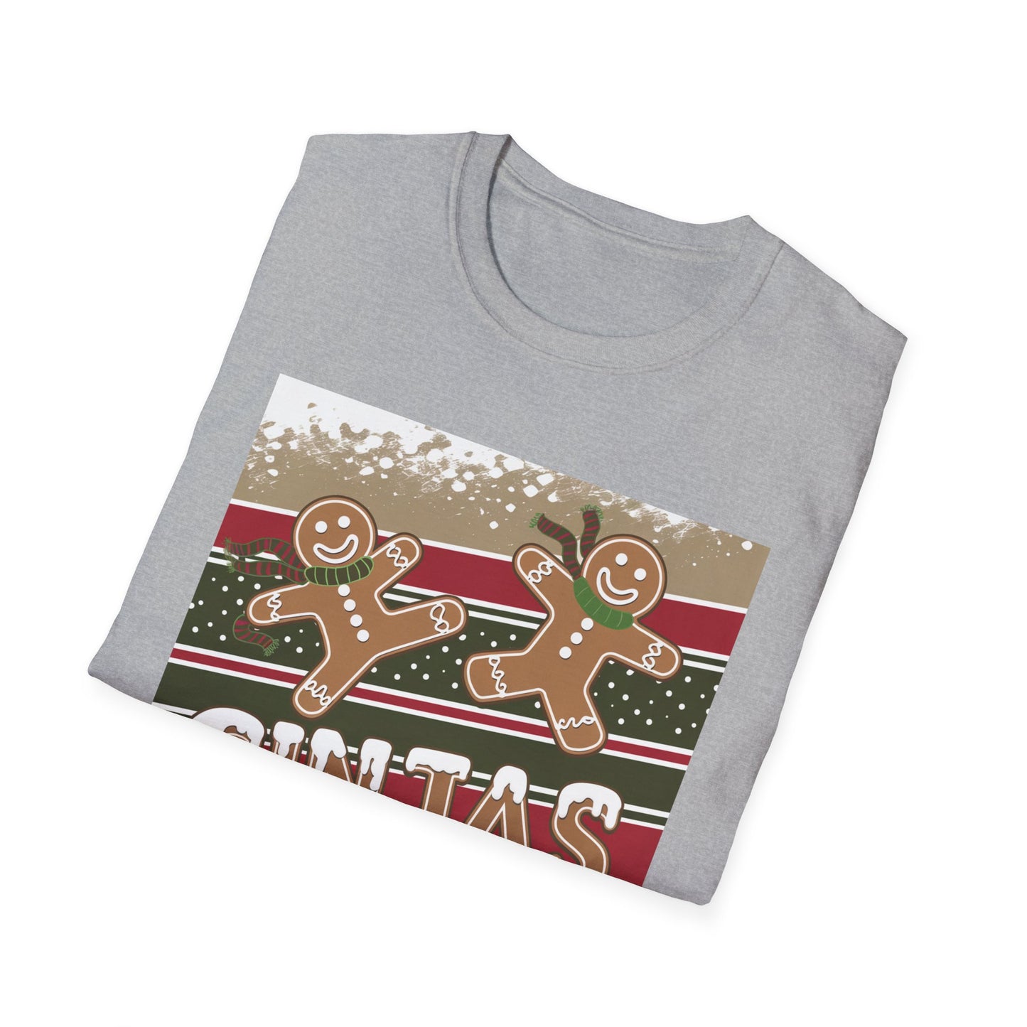 Festive Gingerbread Unisex T-Shirt, Holiday Tee, Christmas Gift, Cozy Shirt, Winter Apparel, Fun Gift Idea