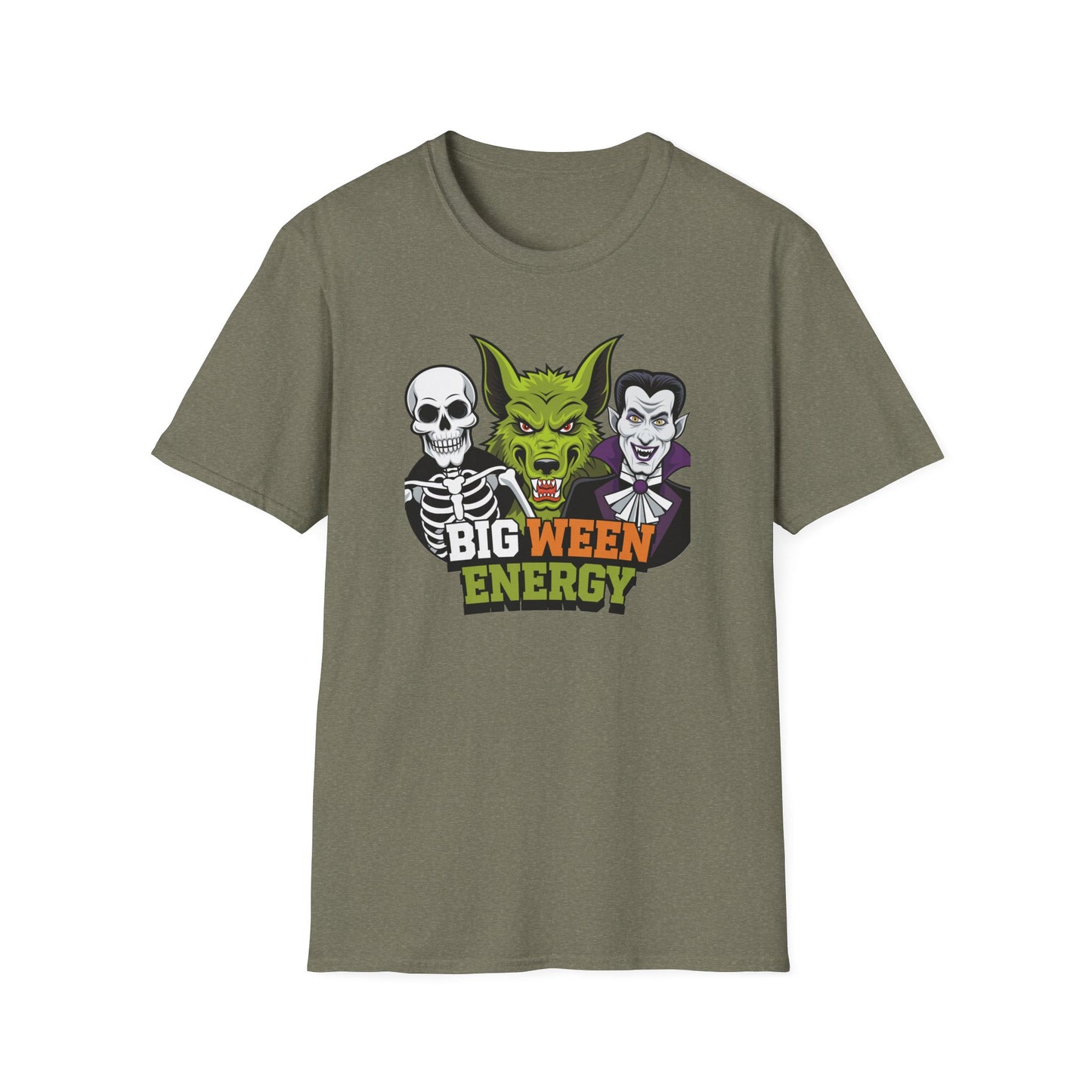 Halloween Graphic Tee, Big Ween Energy Shirt, Unisex Softstyle T-Shirt, Spooky Season Apparel, Fun Halloween Costume Top