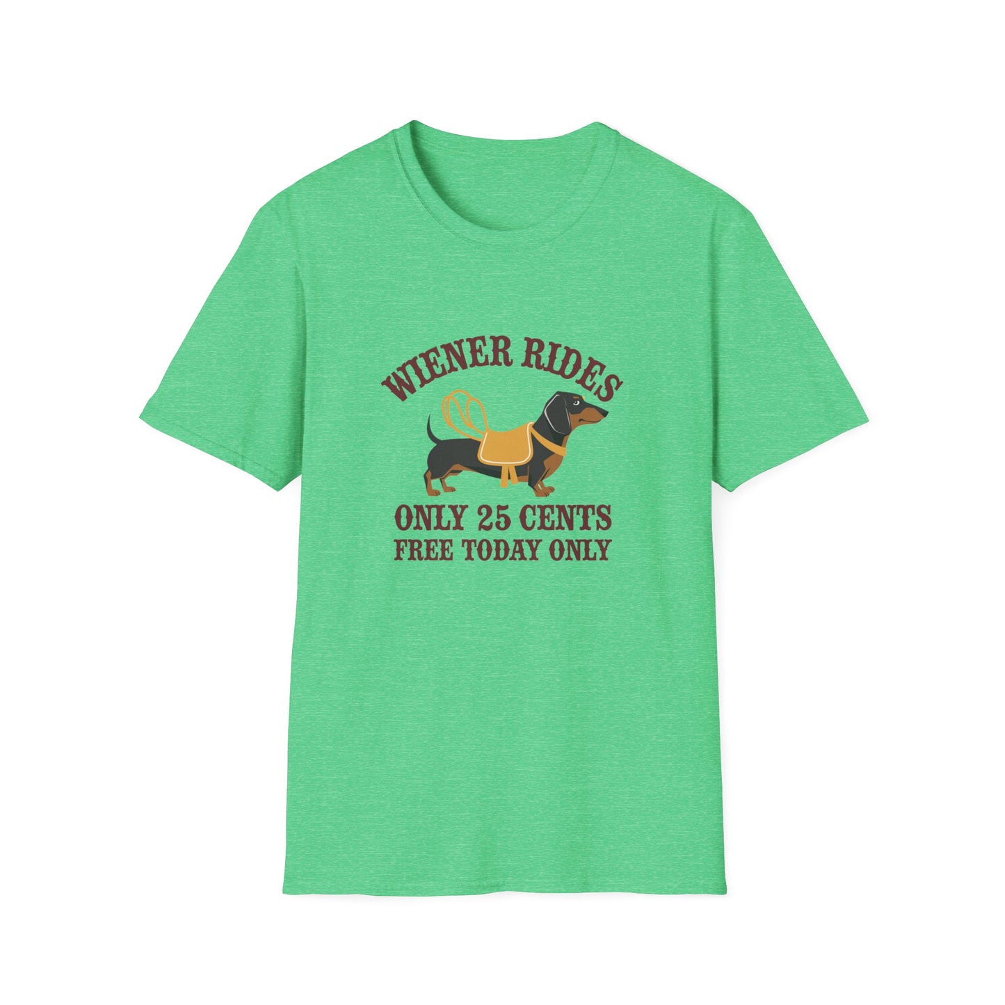 Humorous Wiener Rides Unisex T-Shirt - Fun Gift for Dog Lovers