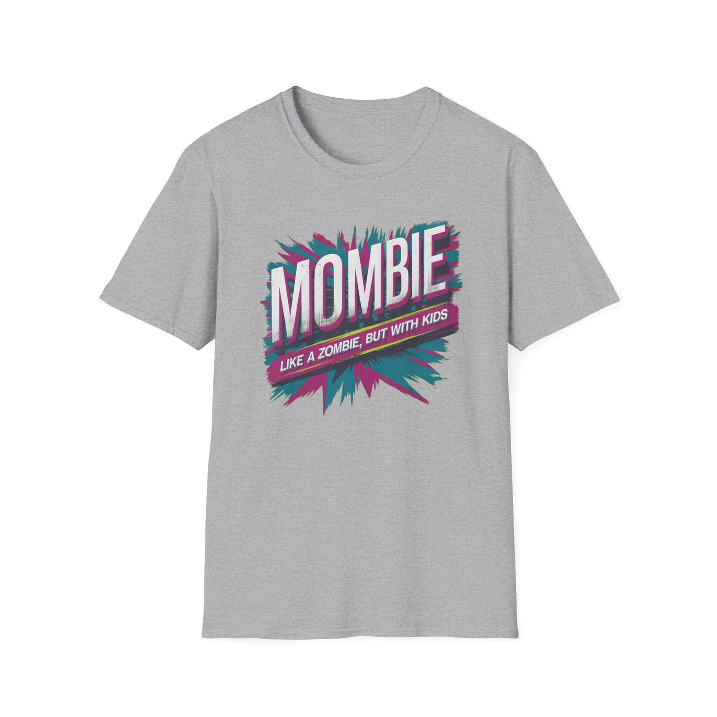Mombie T-Shirt - Funny Parenting Gift, Unisex Softstyle Tee, Perfect for Moms, Halloween, Gift for New Moms, Casual Wear