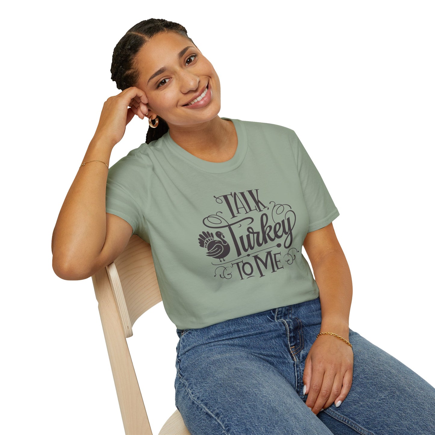 Funny Thanksgiving T-Shirt - Talk Turkey to Me, Holiday Apparel, Thanksgiving Shirt, Gift for Turkey Lovers, Unisex Graphic Tee