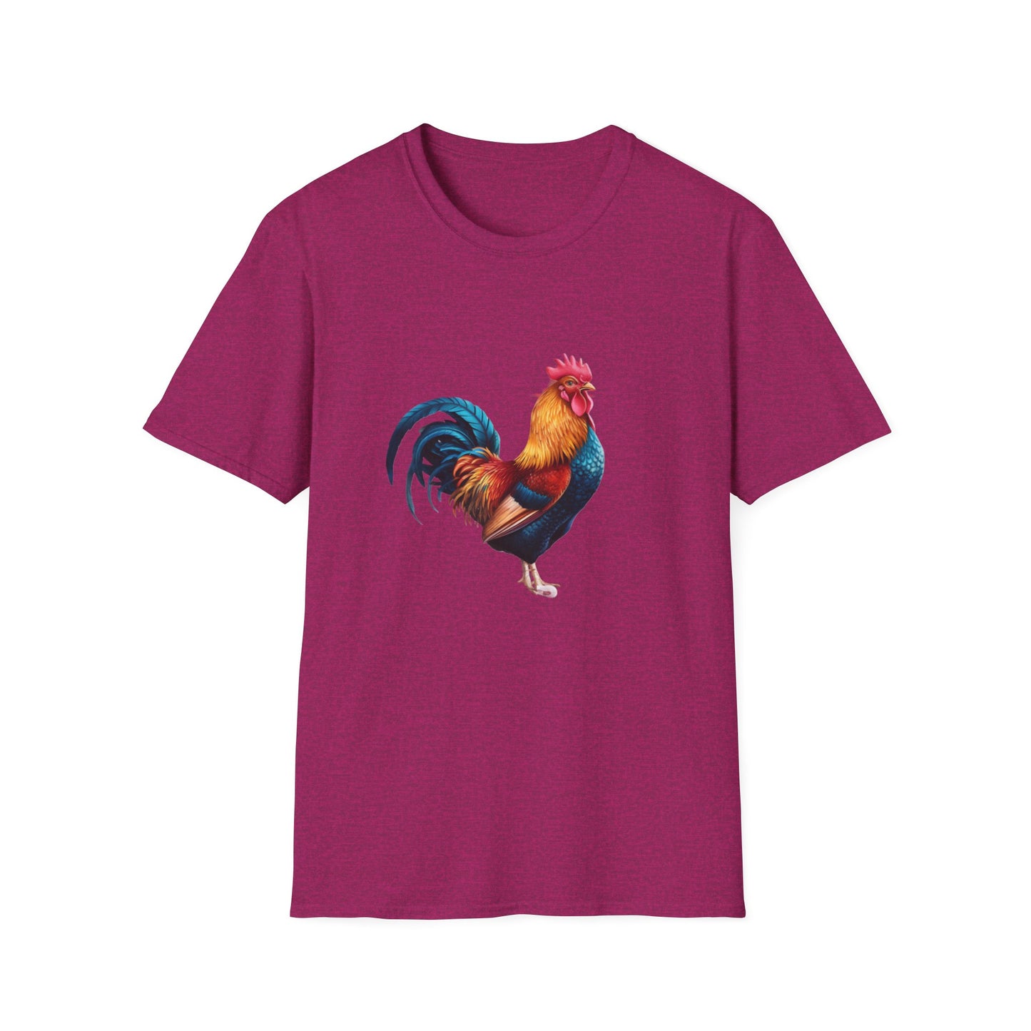 Colorful Rooster Unisex Softstyle T-Shirt - Farmhouse Chic Apparel