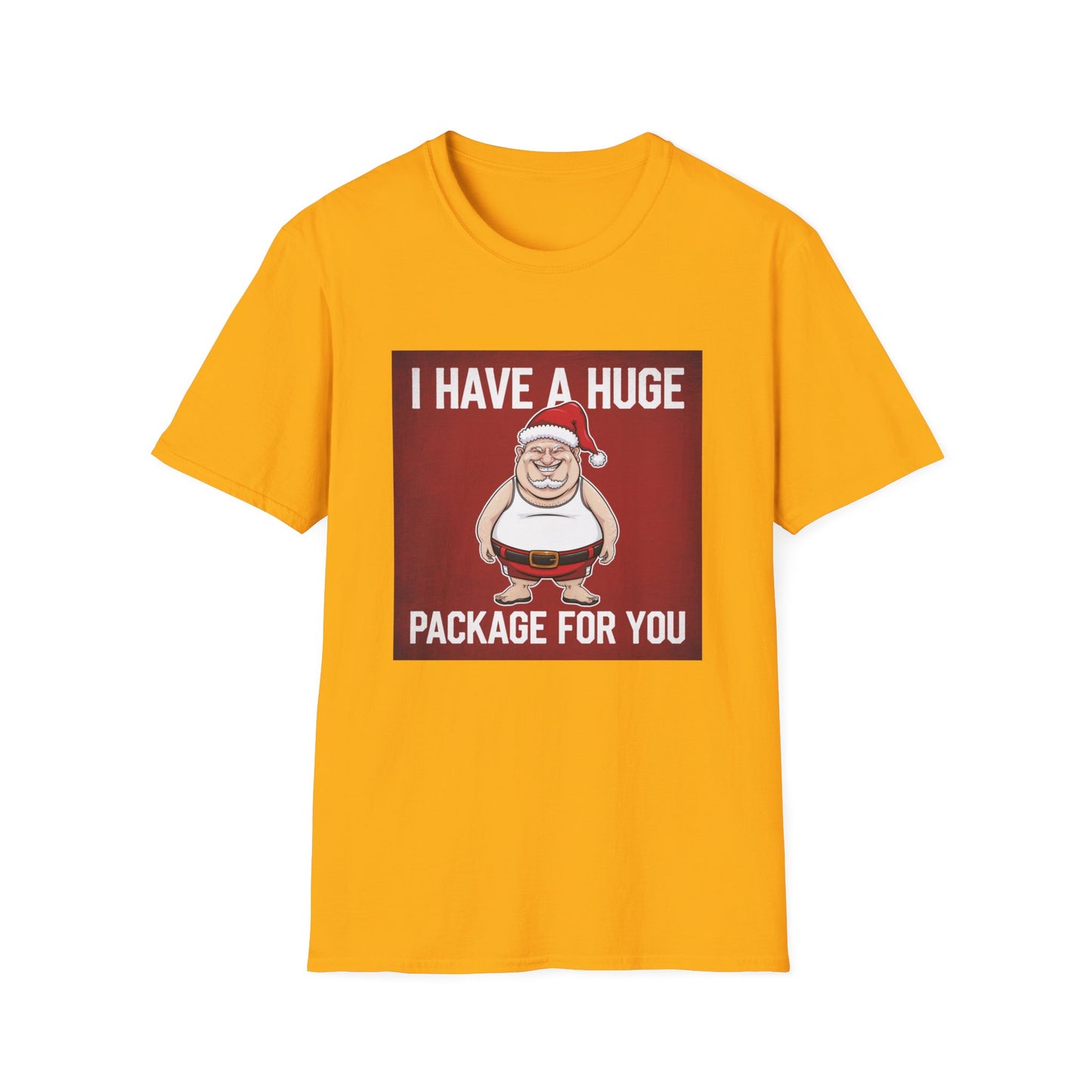 Festive Humor Unisex Softstyle T-Shirt, Funny Christmas Gift, Holiday Apparel, Santa Graphic Tee, Gifts for Him and Her