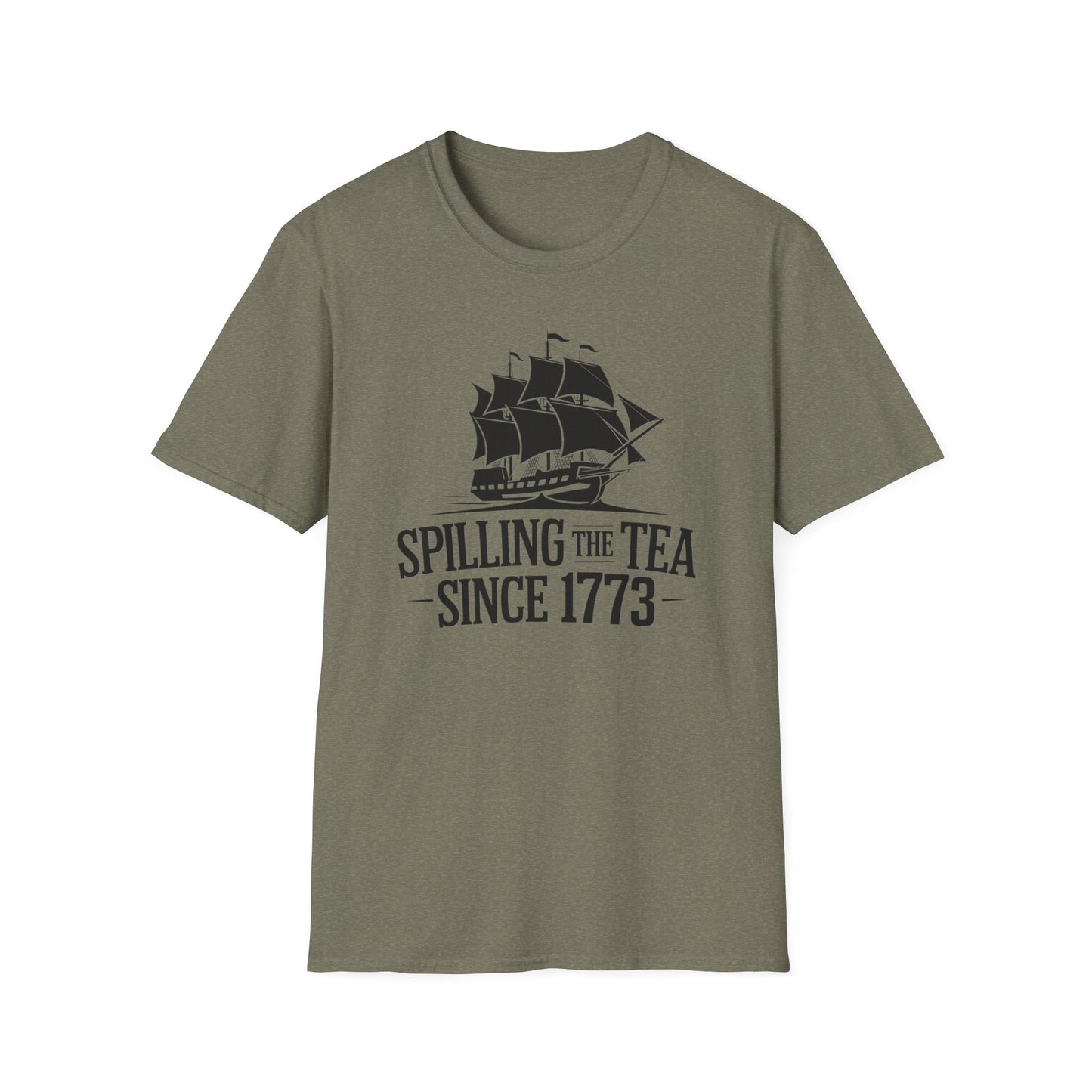 Spilling the Tea T-Shirt | Unisex Softstyle Tee for Tea Lovers and History Buffs
