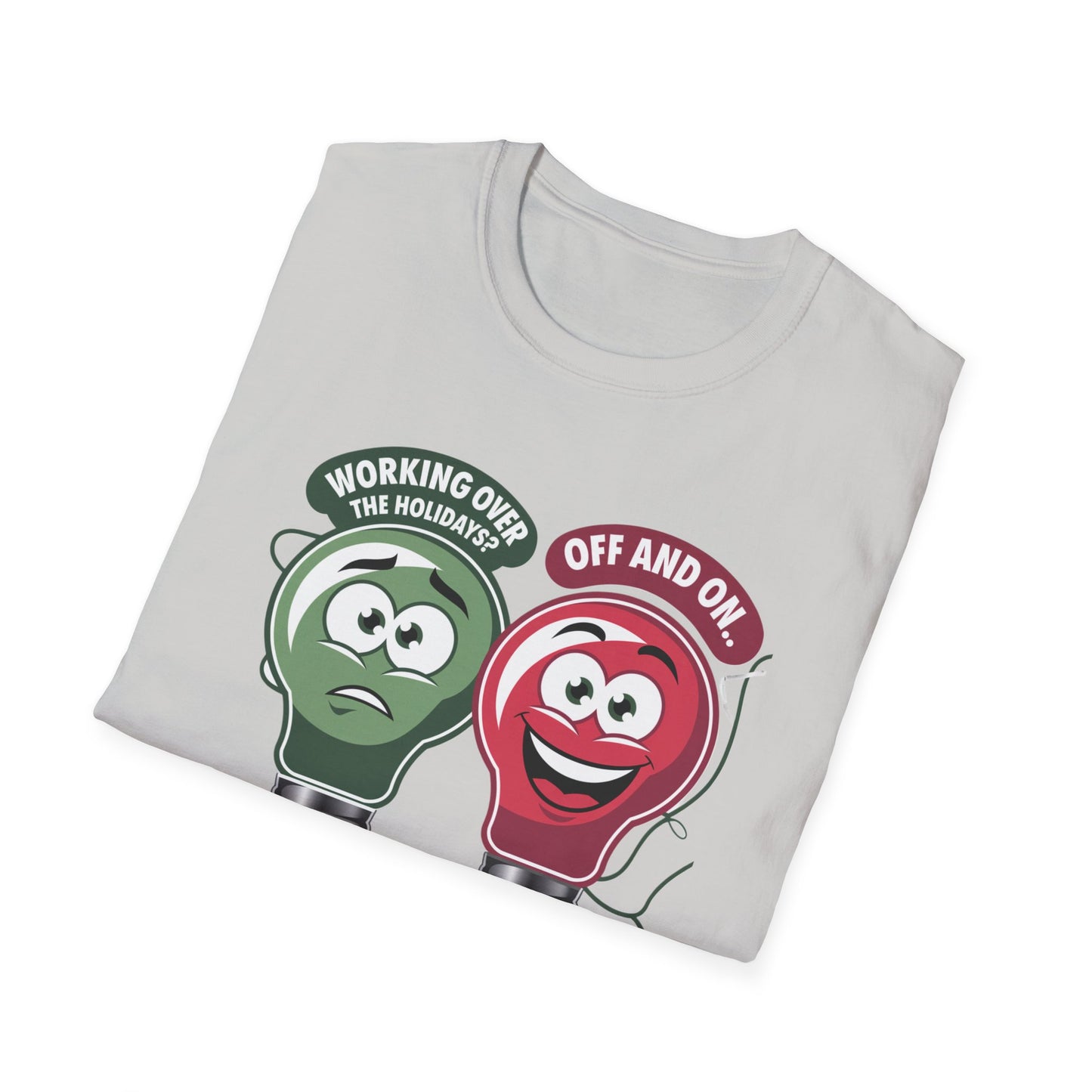 Fun Light Bulb Graphic T-Shirt, Quirky Gift for Dad, Humor Tee for Work, Perfect for Holidays, Unisex Softstyle Tee