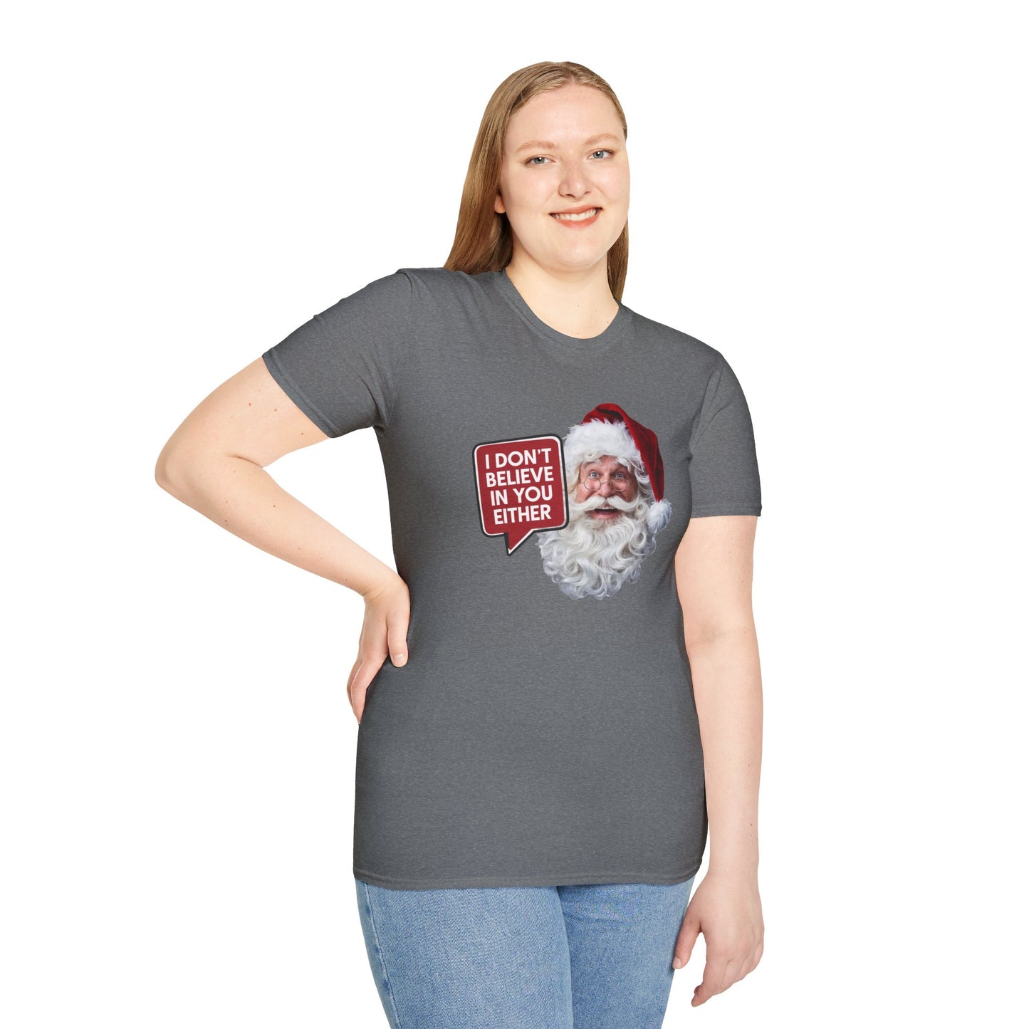 Funny Santa Holiday T-Shirt, Christmas Gift for Adults, Unisex Tee, Humor Shirt, Festive Wear, Winter Apparel