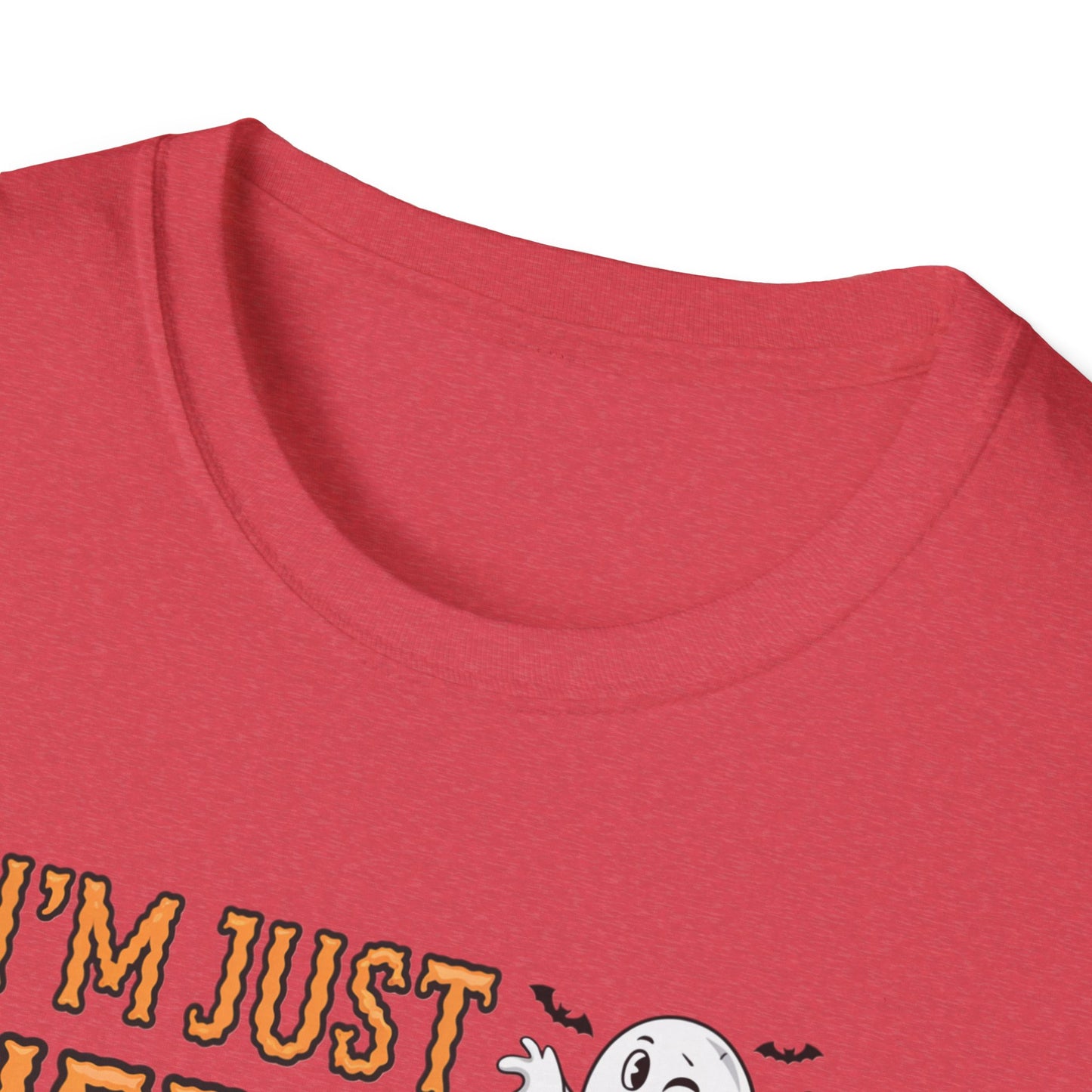 Halloween Ghost Graphic Tee, Unisex Softstyle T-Shirt, Funny Halloween Shirt, Fall Apparel, Spooky Party Outfit, Gifts for October