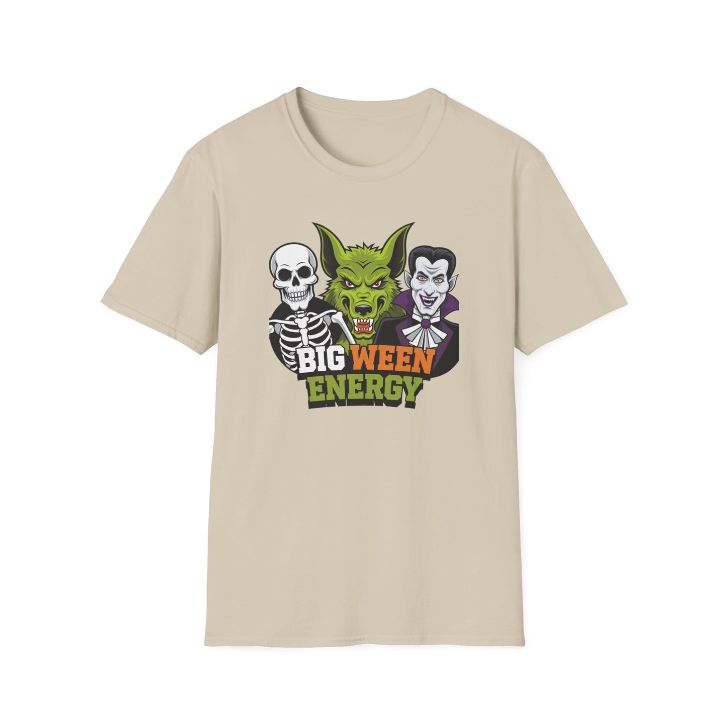 Halloween Graphic Tee, Big Ween Energy Shirt, Unisex Softstyle T-Shirt, Spooky Season Apparel, Fun Halloween Costume Top