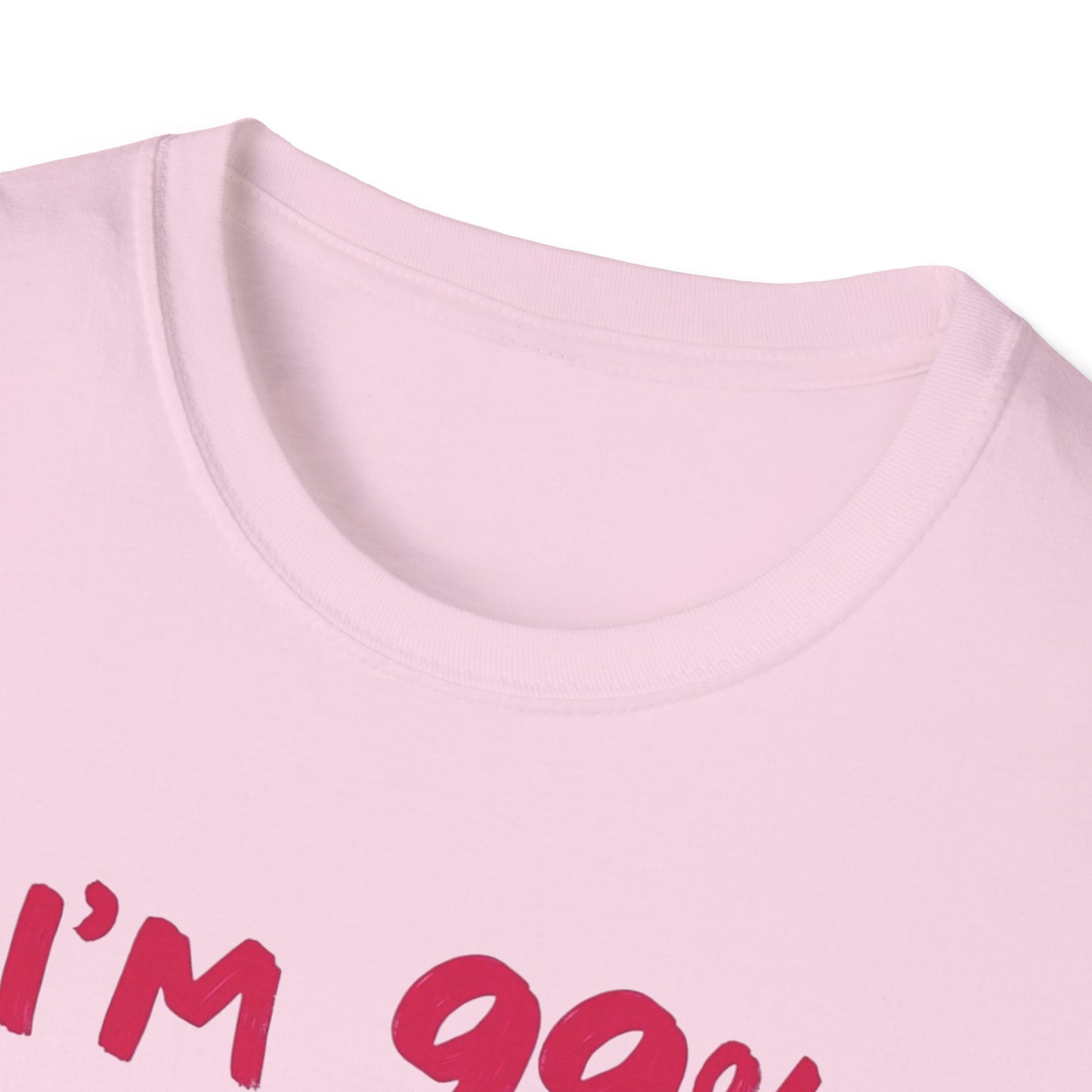 Humorous Graphic Tee, I'm 99% Angel But Ohh That 1%, Funny Gift, Casual Wear, Unique Birthday Shirt, Unisex Softstyle T-Shirt