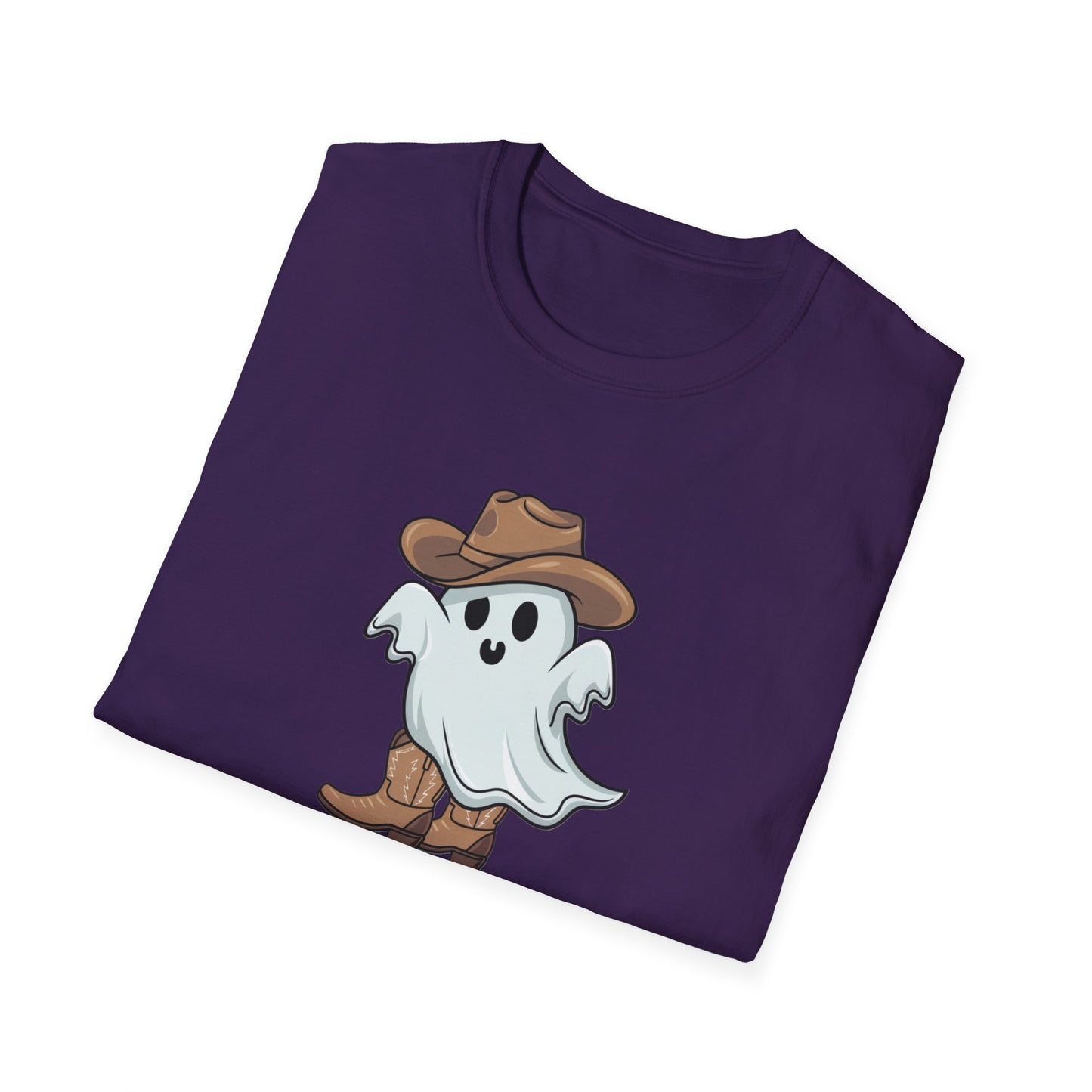 Ghostly Cowboy T-Shirt, Fun Halloween Tee, Spooky Ghost Shirt, Unisex Graphic Shirt, Witchy Casual Wear, Cute Halloween Gift