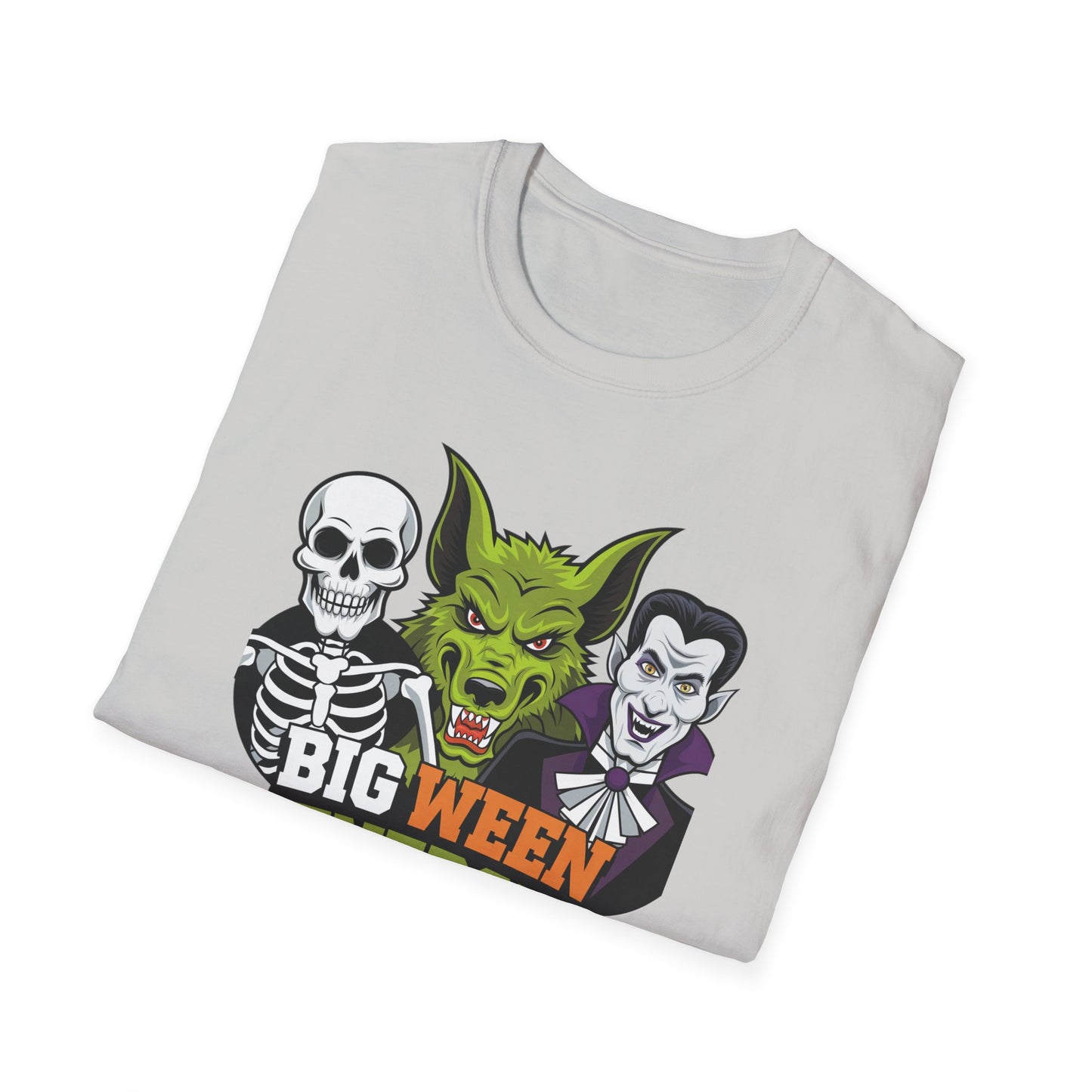 Halloween Graphic Tee, Big Ween Energy Shirt, Unisex Softstyle T-Shirt, Spooky Season Apparel, Fun Halloween Costume Top