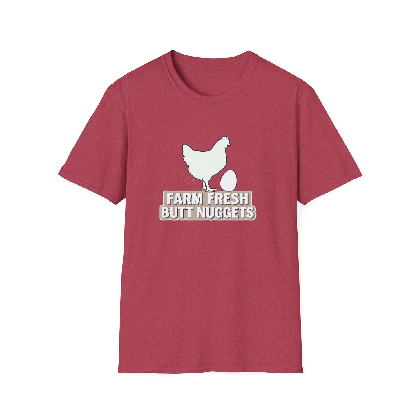 Farm Fresh Butt Nuggets Unisex T-Shirt - Fun Chicken Graphic Tee