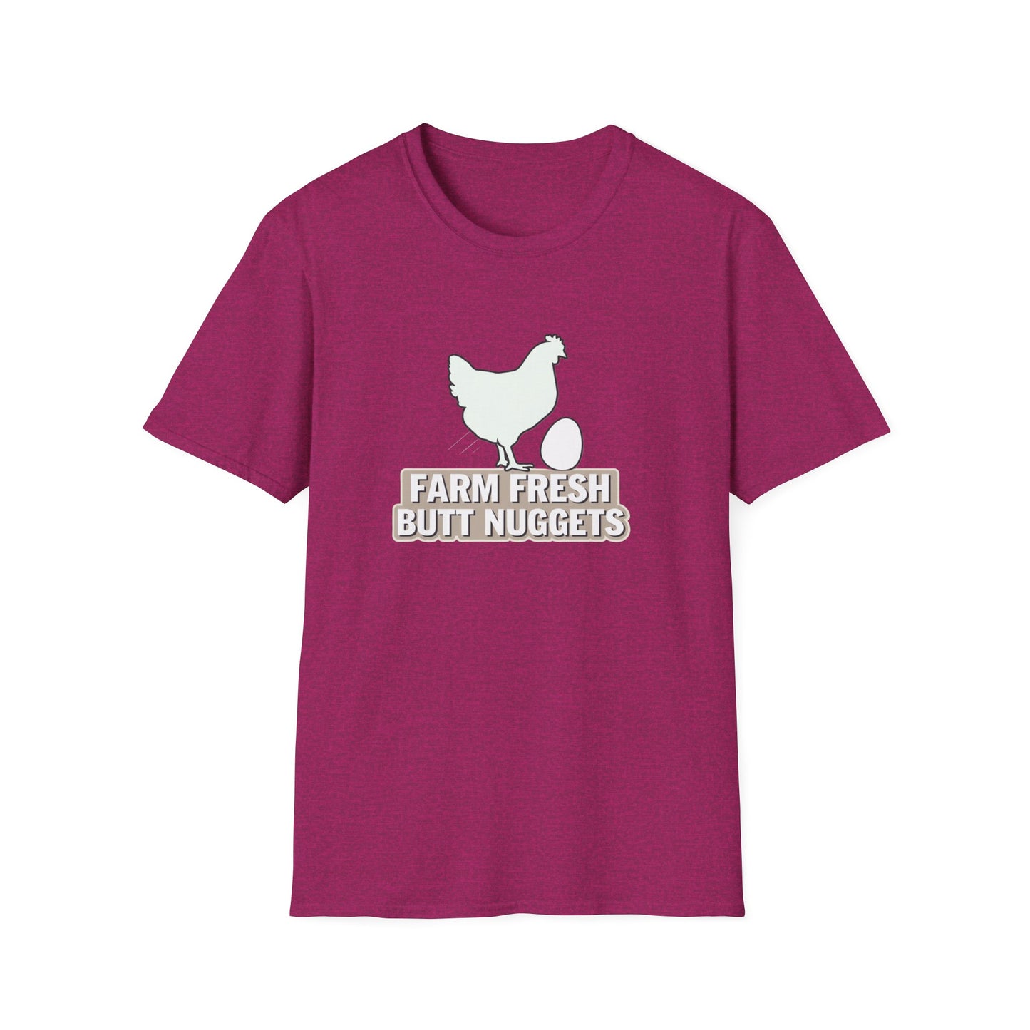 Farm Fresh Butt Nuggets Unisex T-Shirt - Fun Chicken Graphic Tee