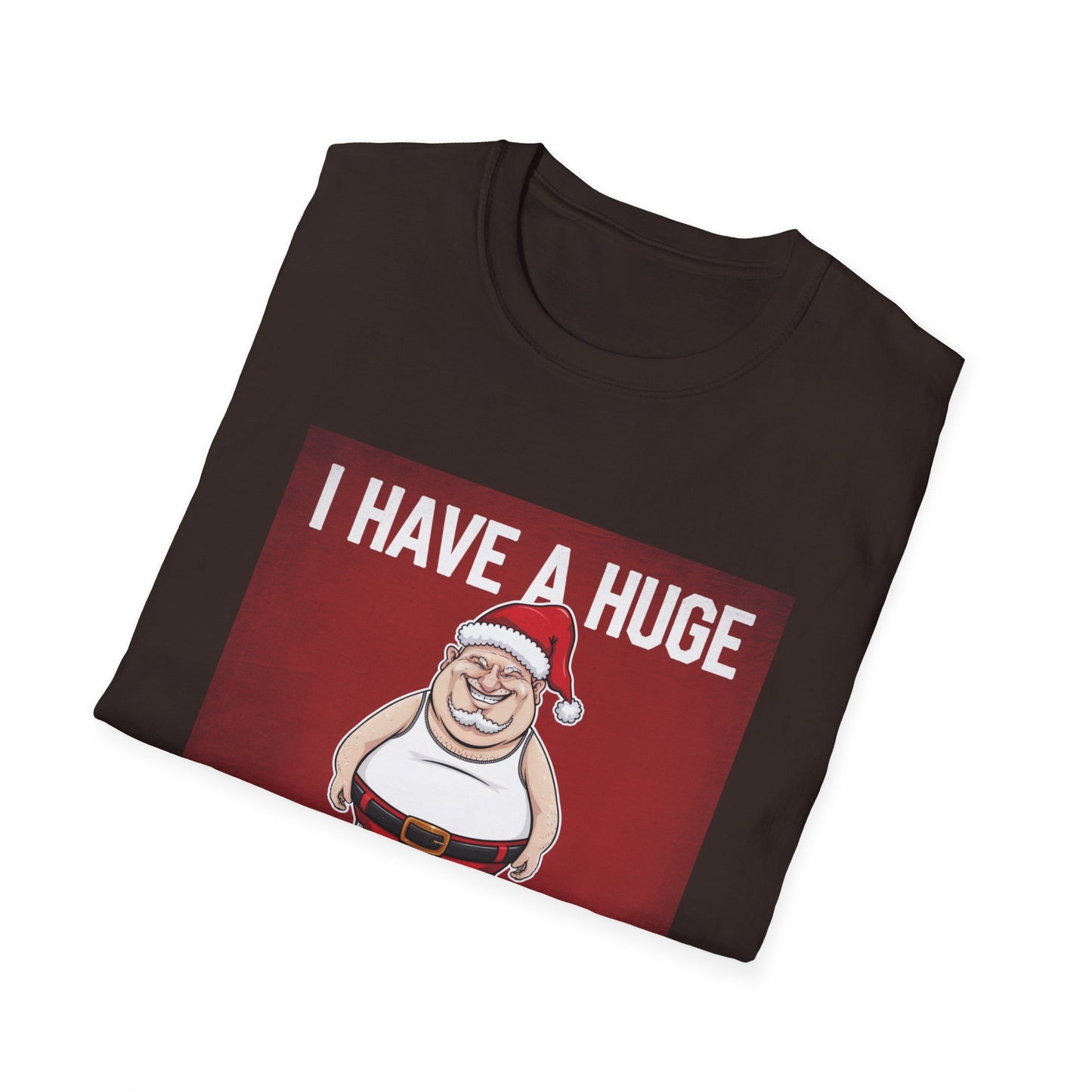 Festive Humor Unisex Softstyle T-Shirt, Funny Christmas Gift, Holiday Apparel, Santa Graphic Tee, Gifts for Him and Her