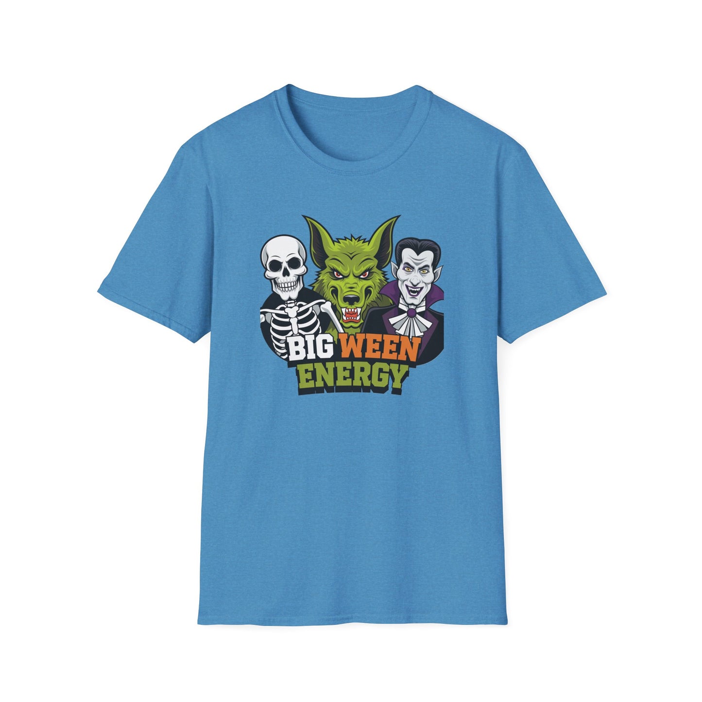 Halloween Graphic Tee, Big Ween Energy Shirt, Unisex Softstyle T-Shirt, Spooky Season Apparel, Fun Halloween Costume Top