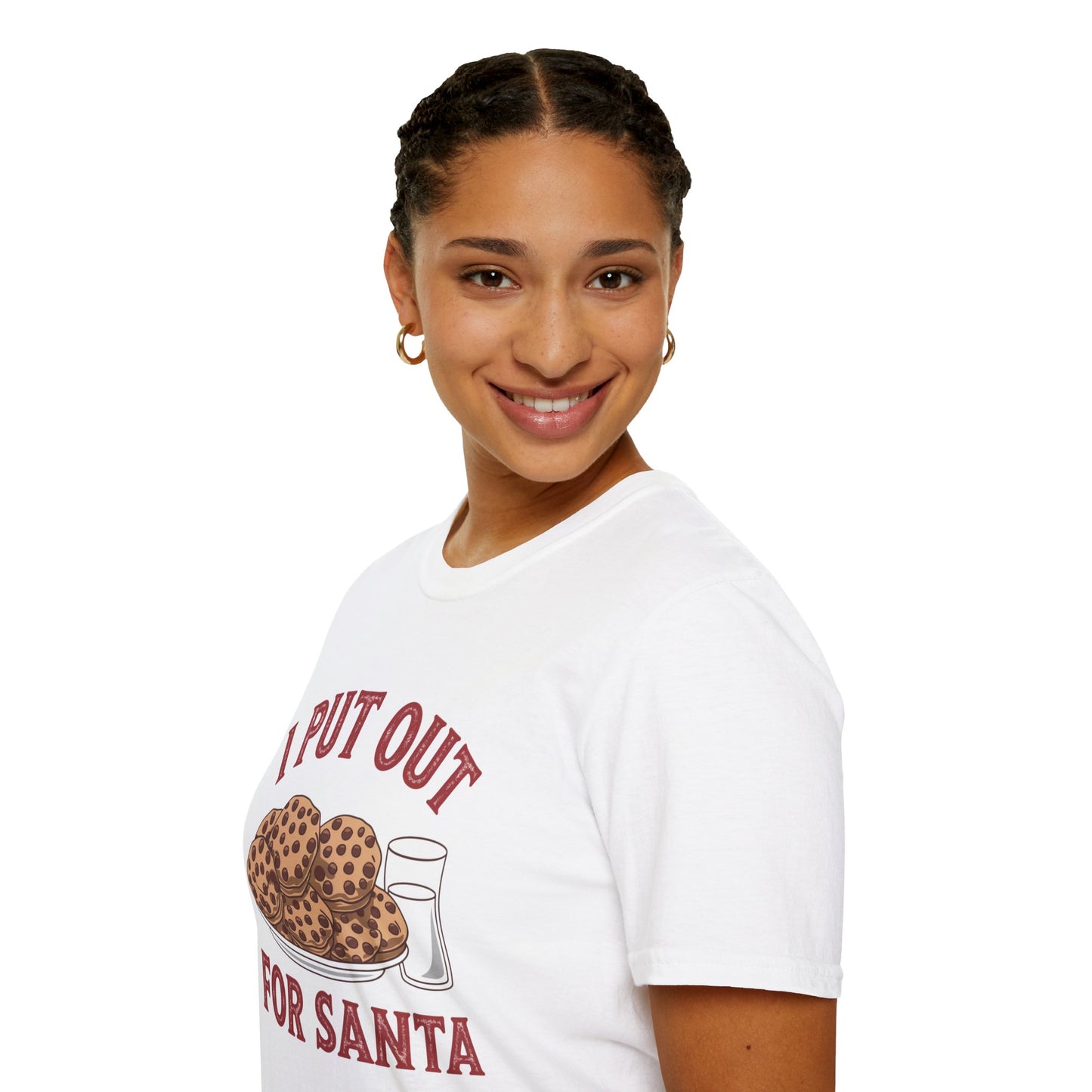 Funny Christmas Shirt, I Put Out for Santa Tee, Holiday Gift for Him/Her, Xmas T-Shirt, Cookie Lover Shirt