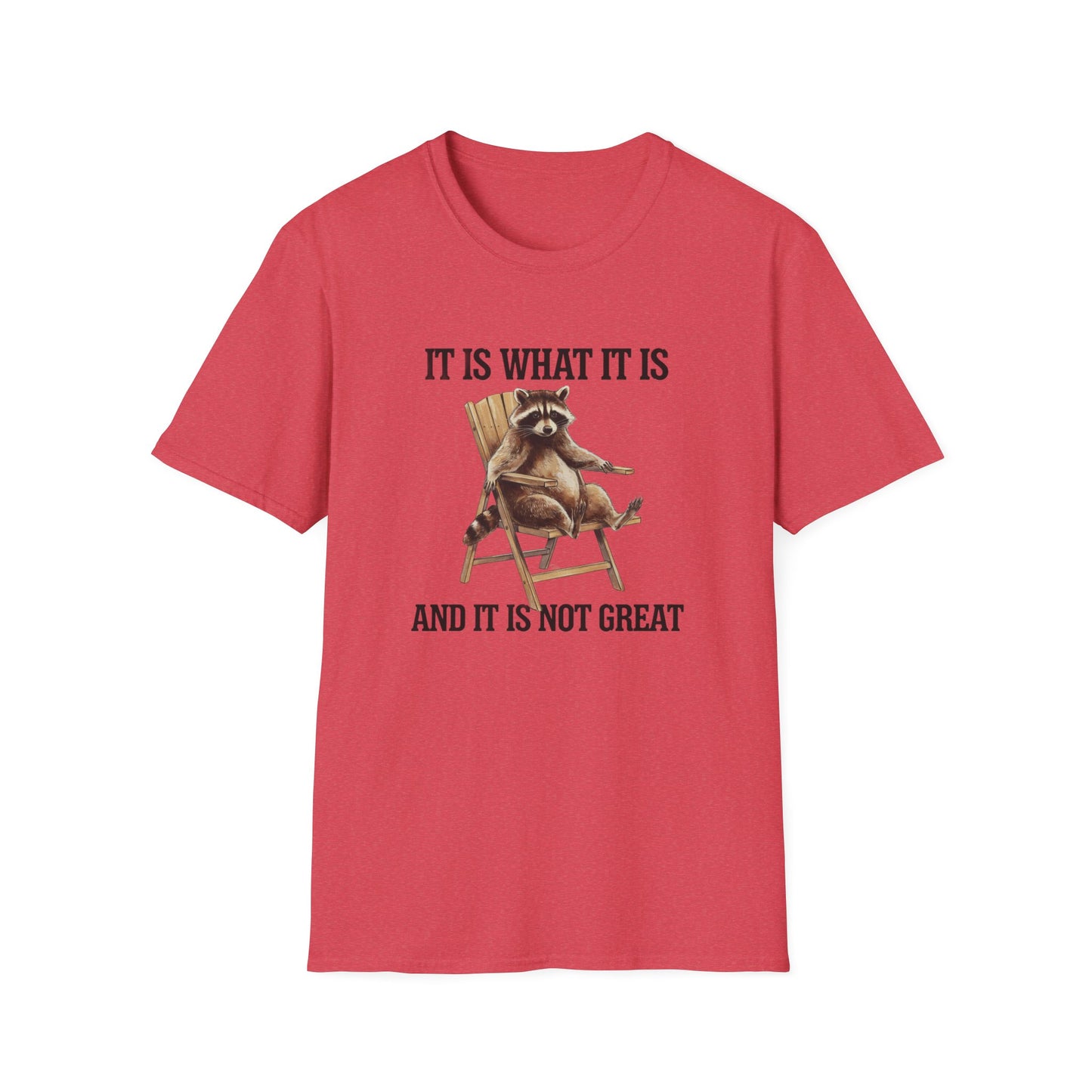Funny Raccoon T-Shirt, Humorous Unisex Tee, Casual Wear, Gift for Friends, Relaxed Style, Everyday Humor, Animal Lover Shirt