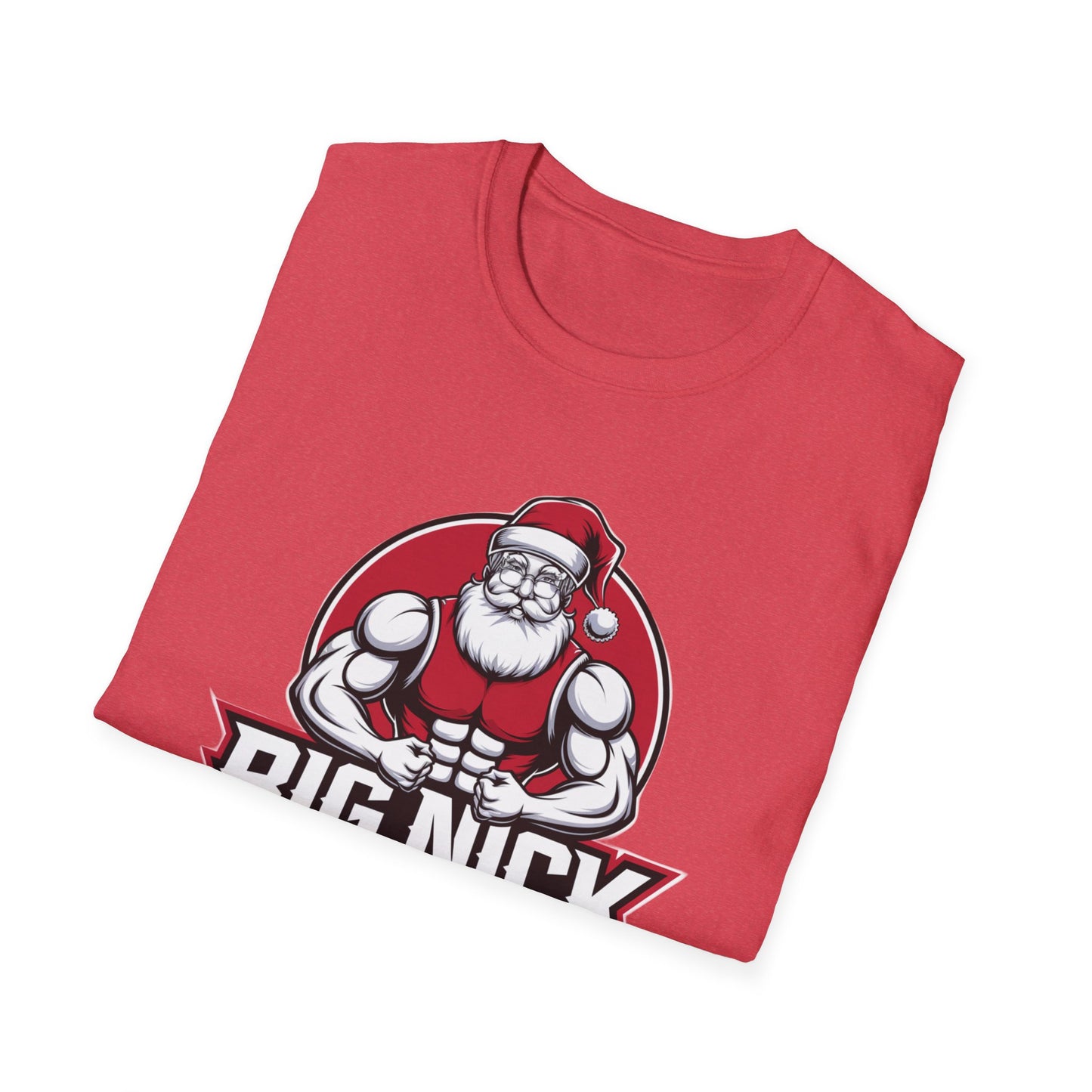 Christmas Muscle Santa Unisex T-Shirt, Holiday Gift, Funny Tee, Santa Outfit, Christmas Apparel