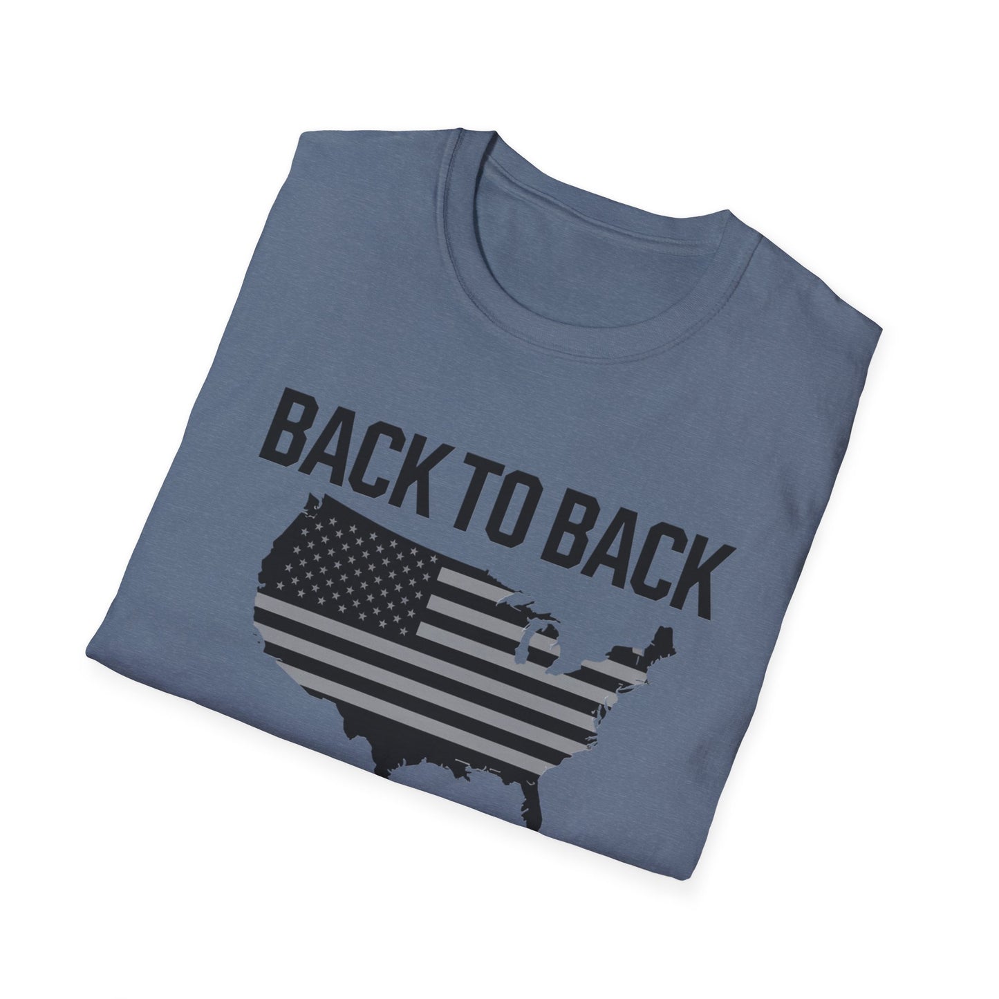 Patriotic Unisex Softstyle T-Shirt – ‘Back to Back World War Champs’