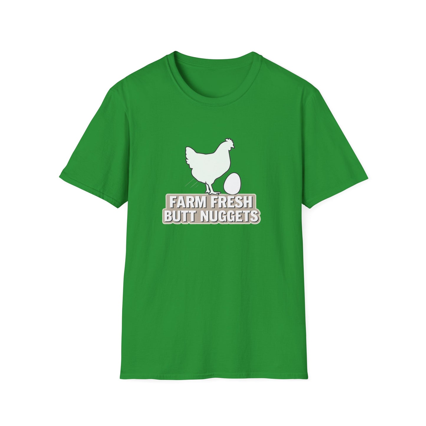 Farm Fresh Butt Nuggets Unisex T-Shirt - Fun Chicken Graphic Tee