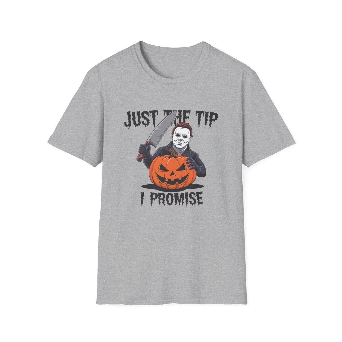 Funny Halloween T-Shirt, Unisex Graphic Tee, Halloween Costume, Pumpkin Carving Shirt, Trick or Treat Apparel, Just the Tip Design