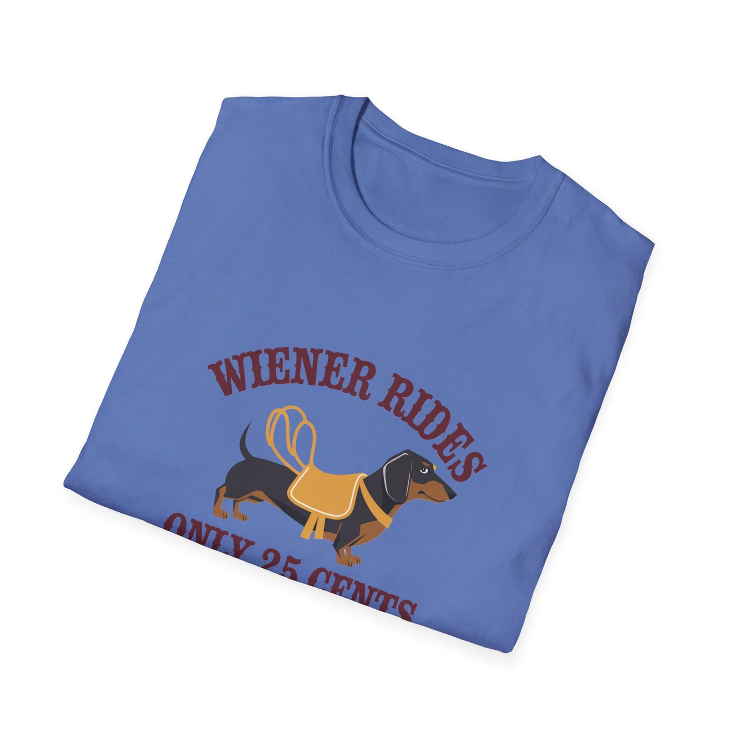 Humorous Wiener Rides Unisex T-Shirt - Fun Gift for Dog Lovers