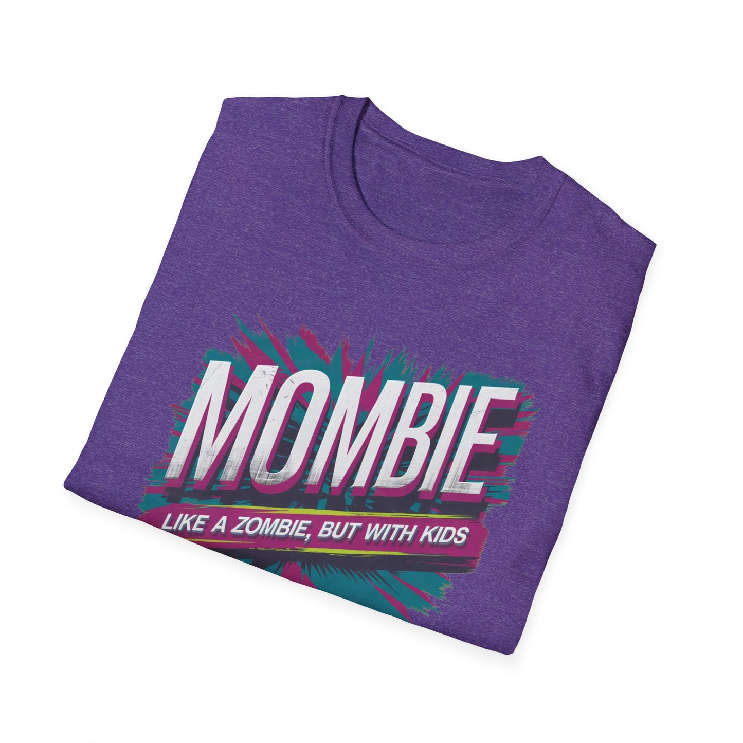 Mombie T-Shirt - Funny Parenting Gift, Unisex Softstyle Tee, Perfect for Moms, Halloween, Gift for New Moms, Casual Wear