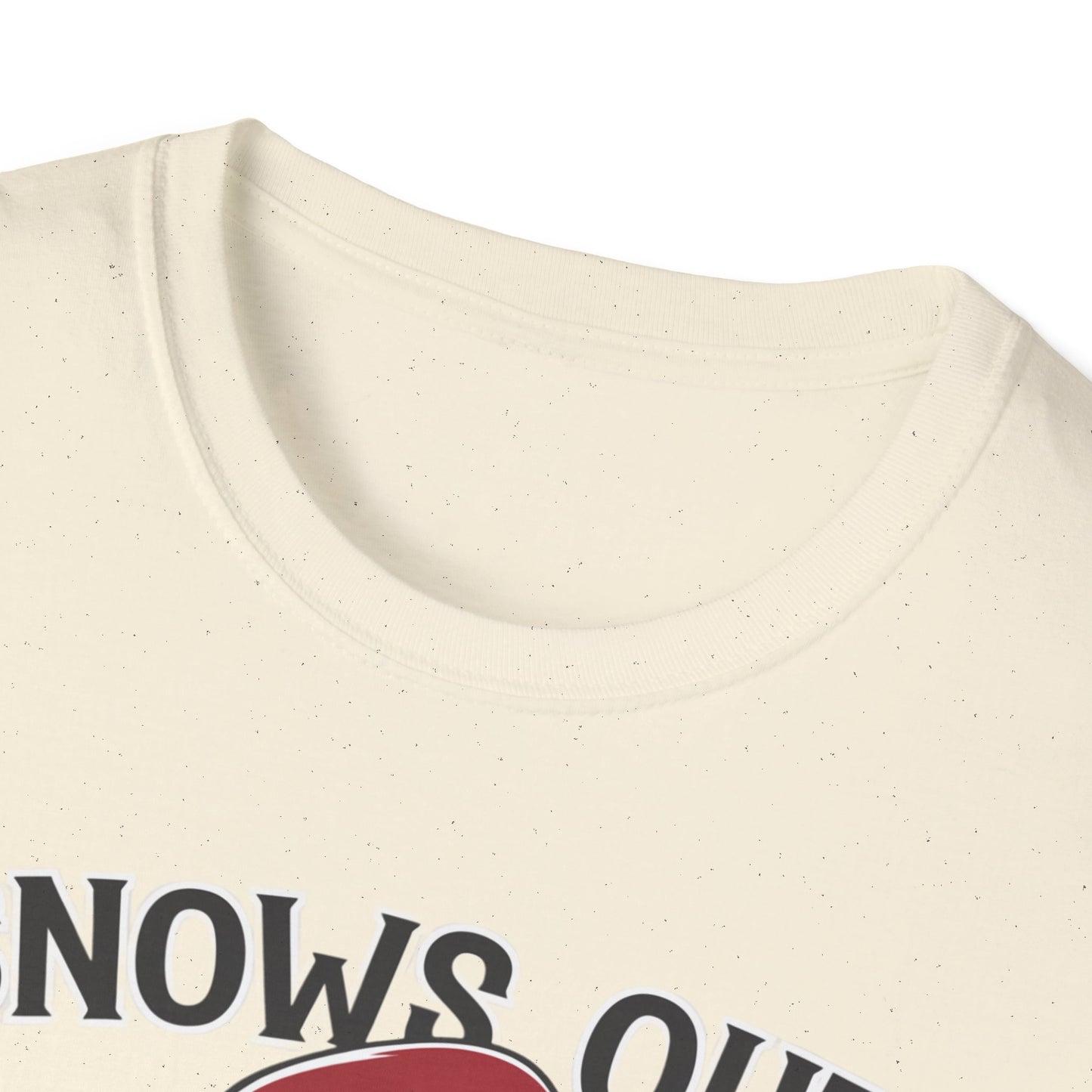 Unisex Holiday T-Shirt - "Snows Out, Hoes Out" - Funny Christmas Top, Winter Party Apparel, Gift for Friends, Casual Wear