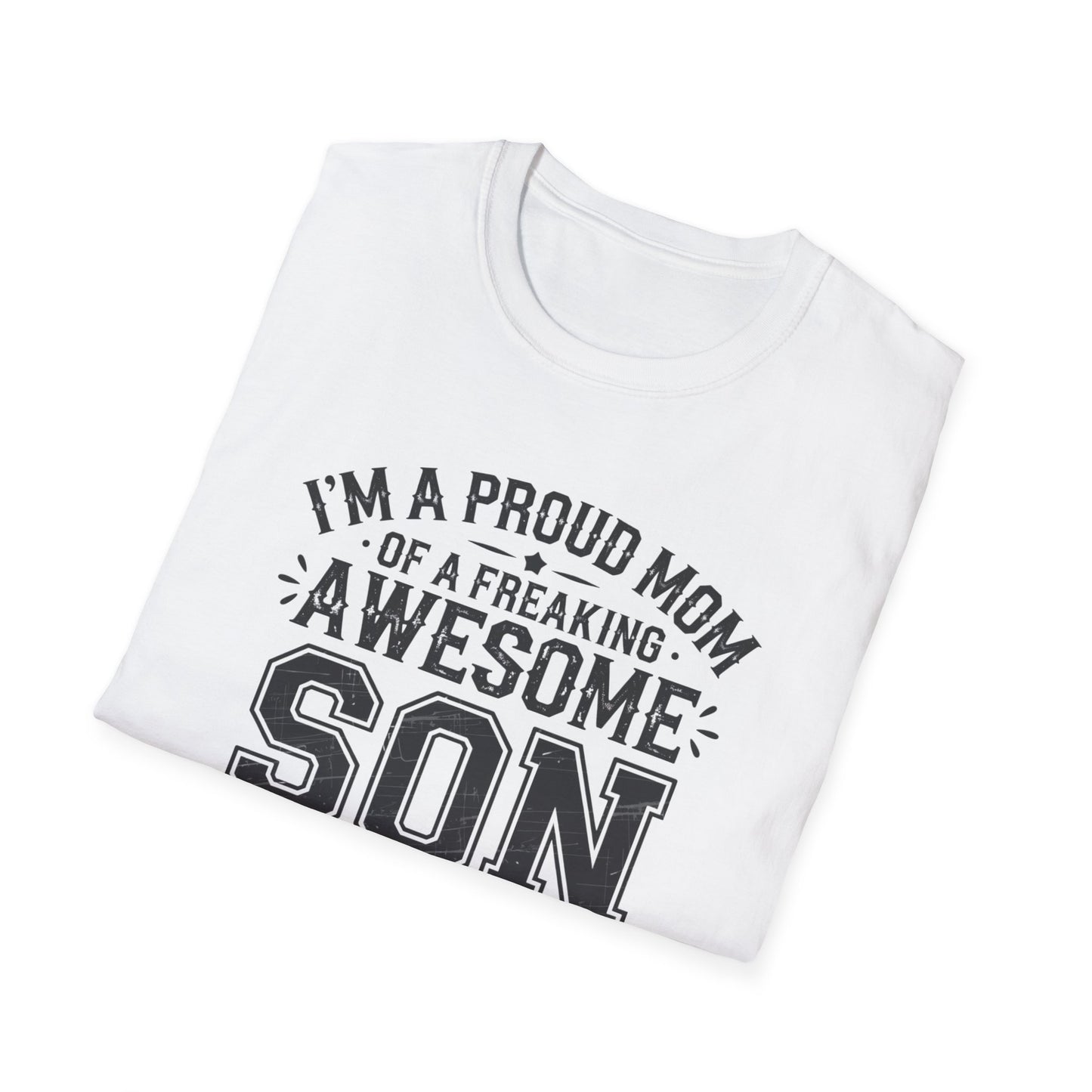 Proud Mom Tee, Fun Gift for Moms, Mother's Day Shirt, Family Humor Tee, Unisex Softstyle T-Shirt