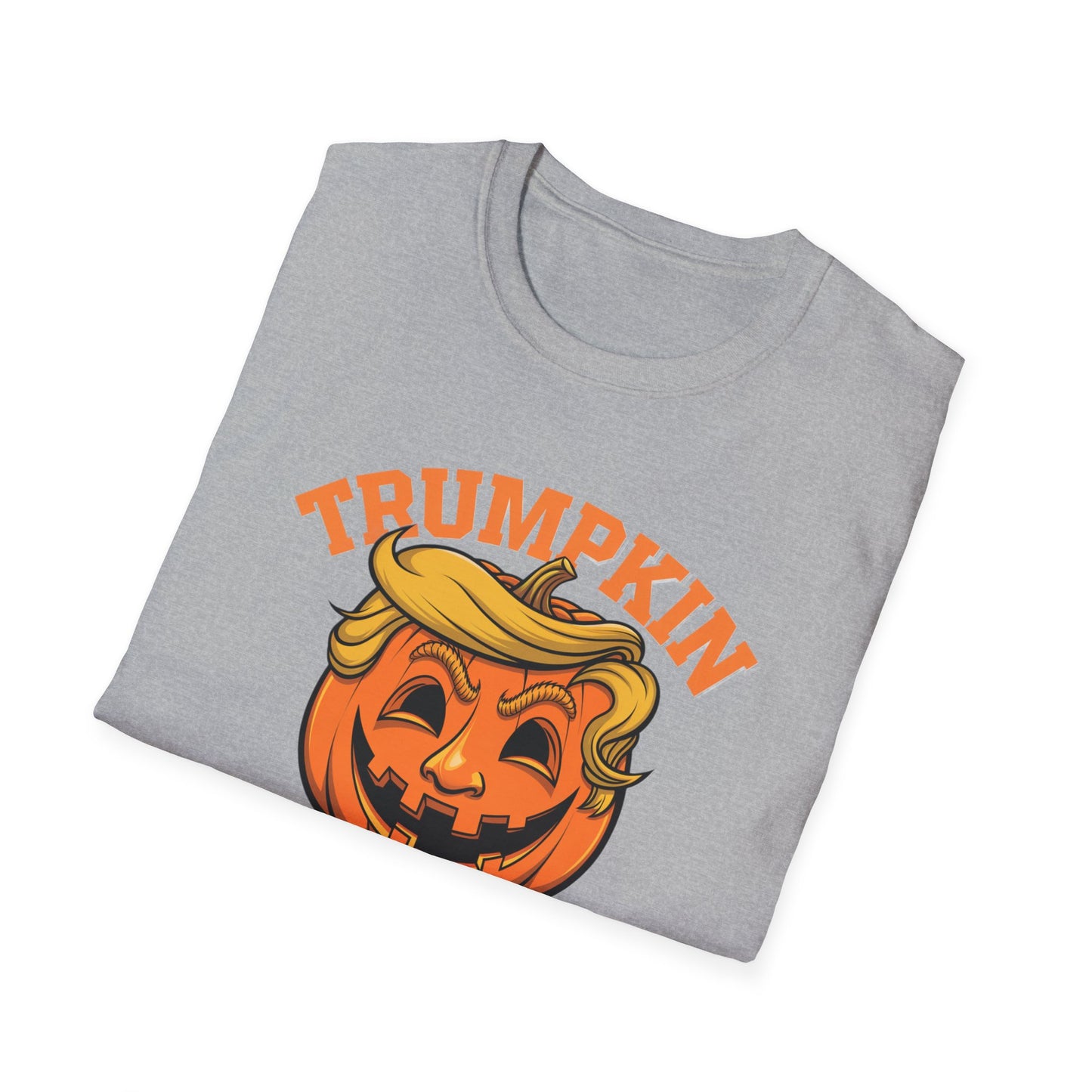 Halloween Trumpkin T-Shirt - Unisex Softstyle Tee for Fall Festivities, Party Attire, Gag Gift, Trick or Treat, Spooky Season