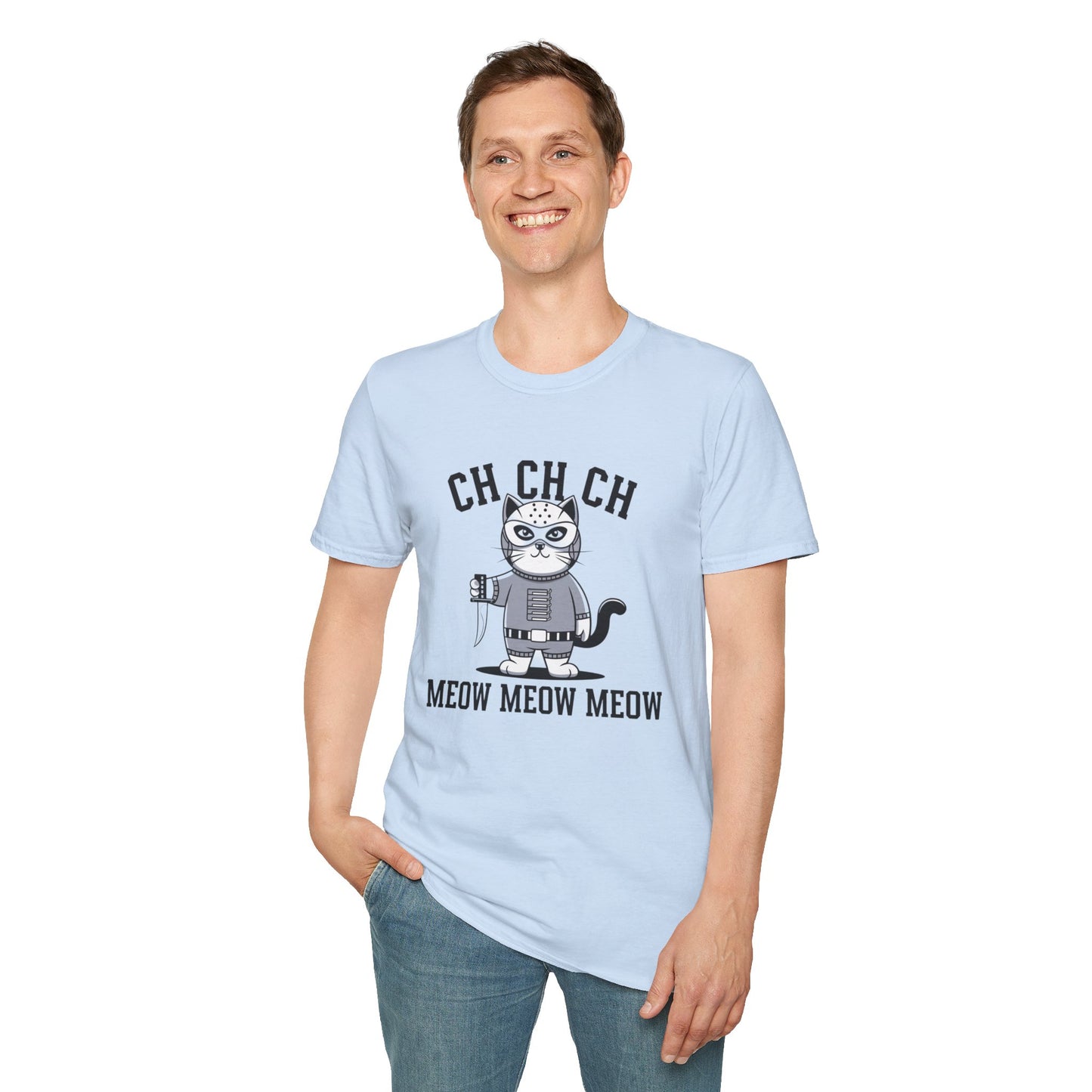 Funny Cat Graphic Tee, Unisex T-Shirt, Cute Cat Lover Gift, Pet Enthusiast Apparel, Meow Meow Meow Shirt