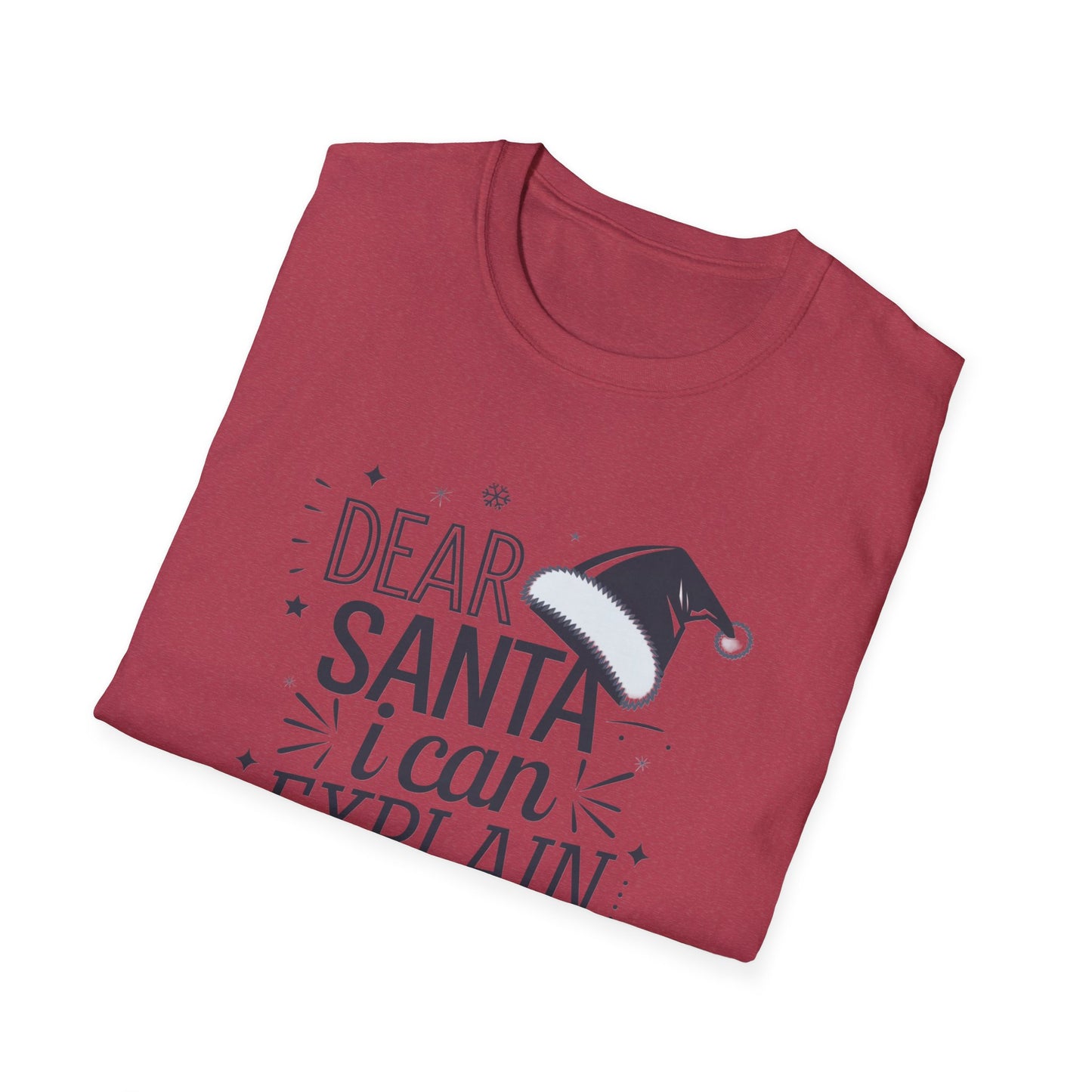 Santa Explanation Tee, Funny Christmas T-Shirt, Holiday Gift for Adults, Unisex Graphic Tee, Seasonal Humor Apparel