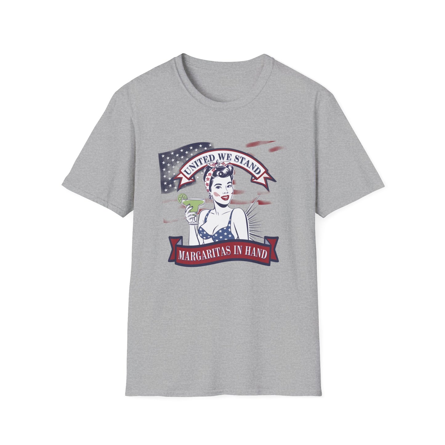 Patriotic Margarita Unisex T-Shirt - 'United We Stand' Design