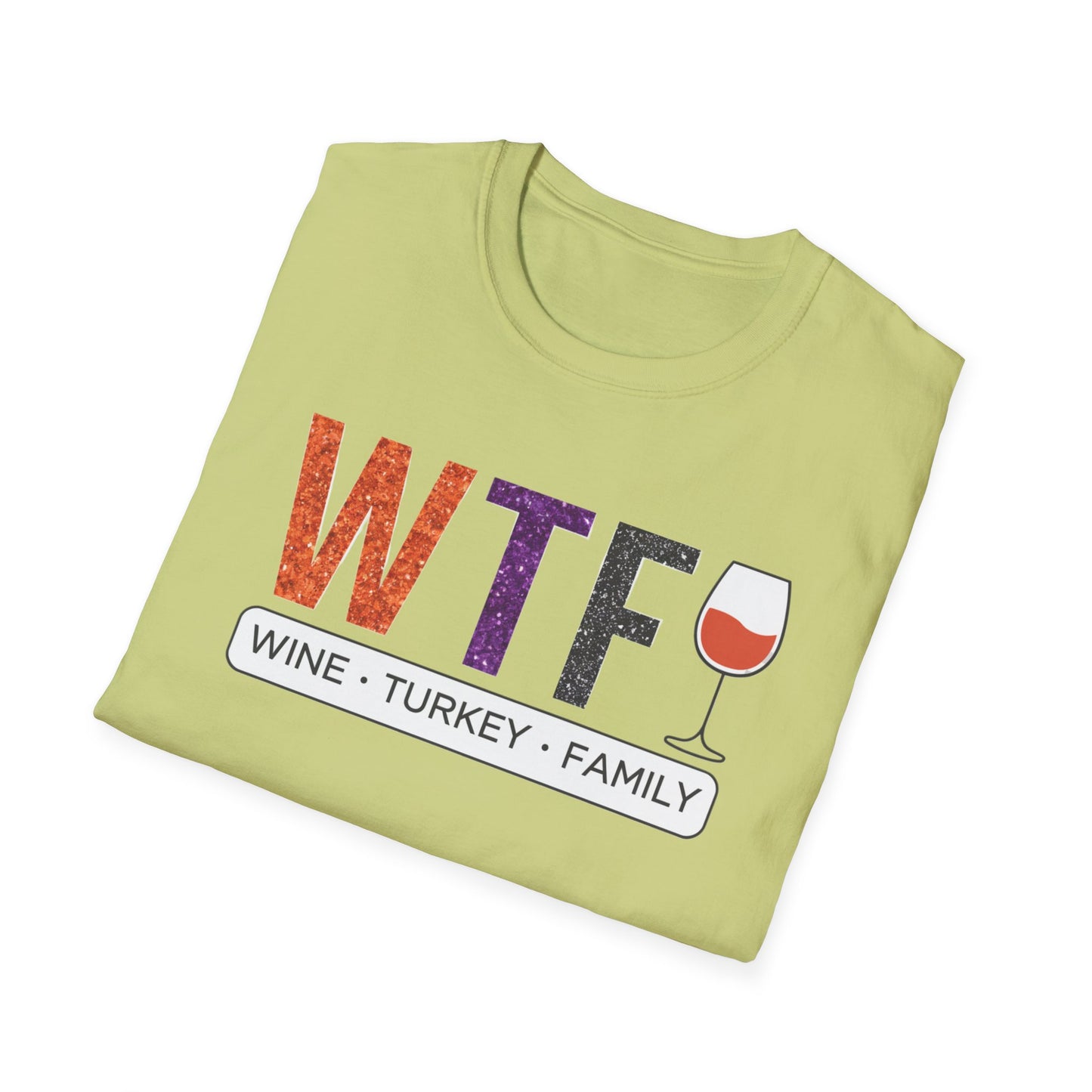 WTF Wine Turkey Family T-Shirt | Funny Thanksgiving Unisex Tee, Family Gathering Shirt, Wine Lover Gift, Holiday Apparel